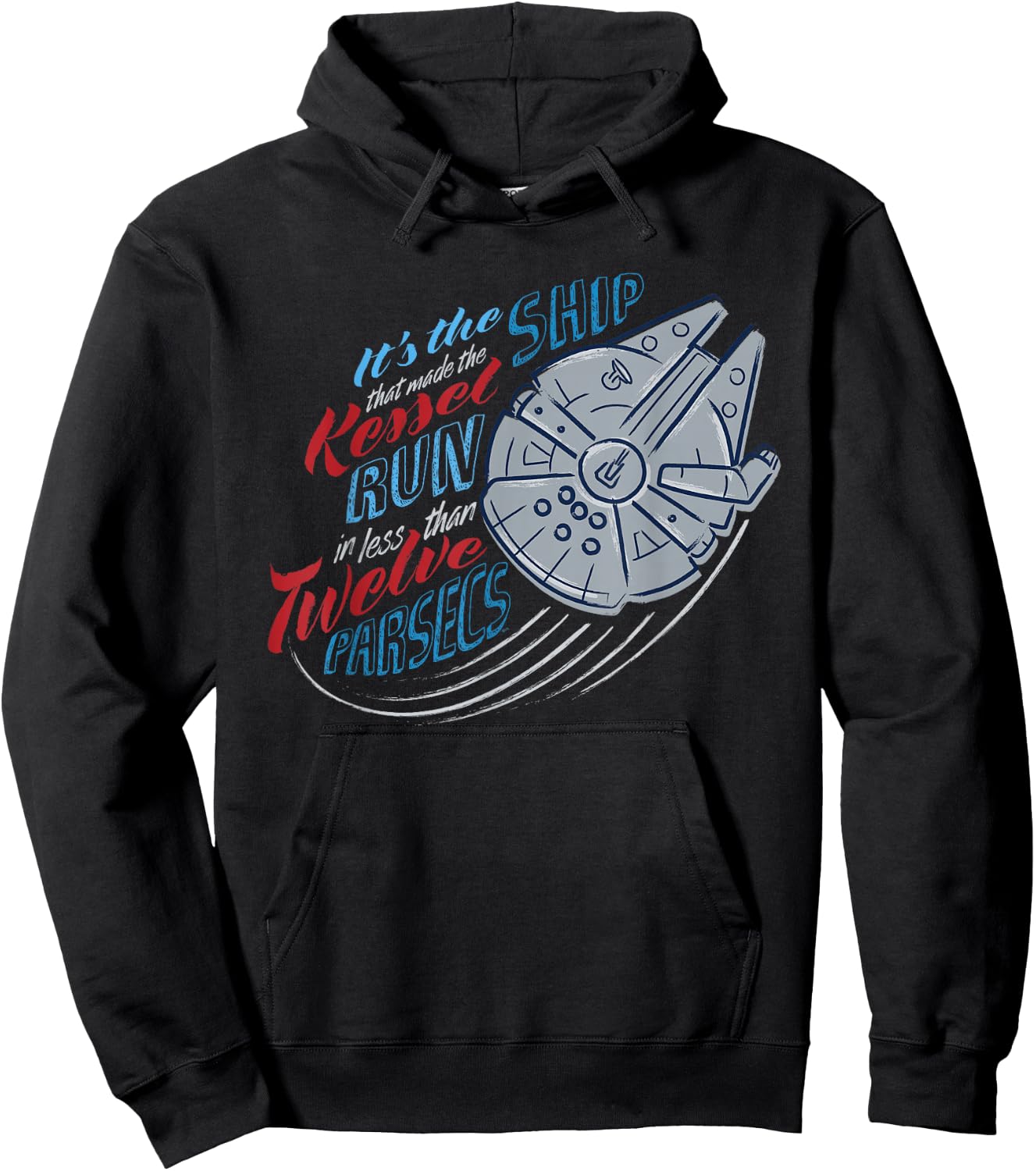 Star Wars Millennium Falcon Kettle Run in 12 Parsecs USA Hoodie - Hoodie | Black
