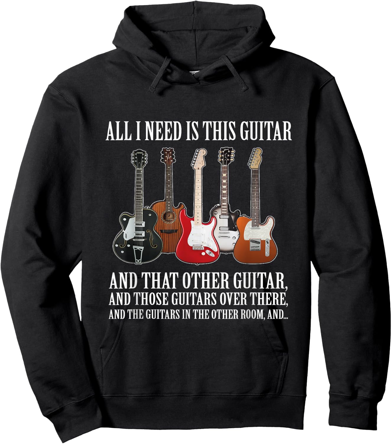 All I Need Is This Guitar True Story About Guitarists Hoodie - Hoodie | Black