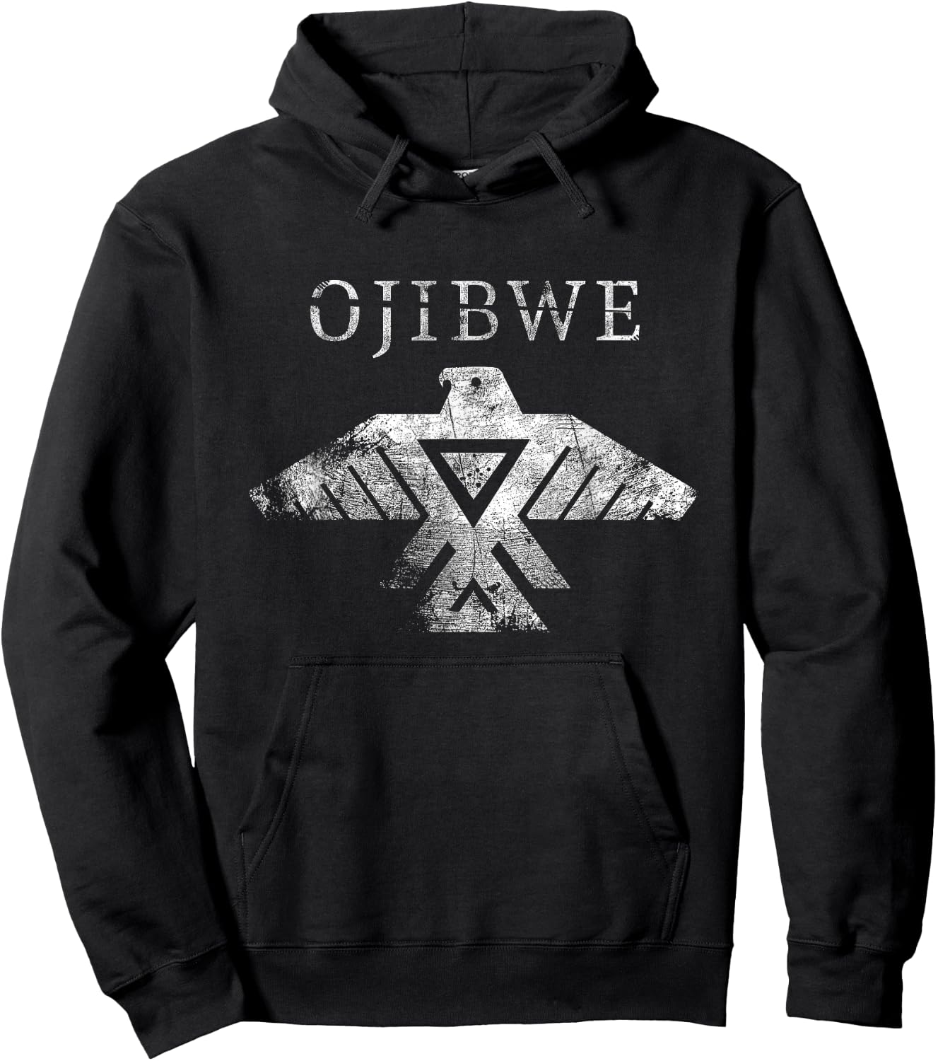 Ojibwe Thunderbird Native American Thunderbird Tribal Art Hoodie - Hoodie | Black