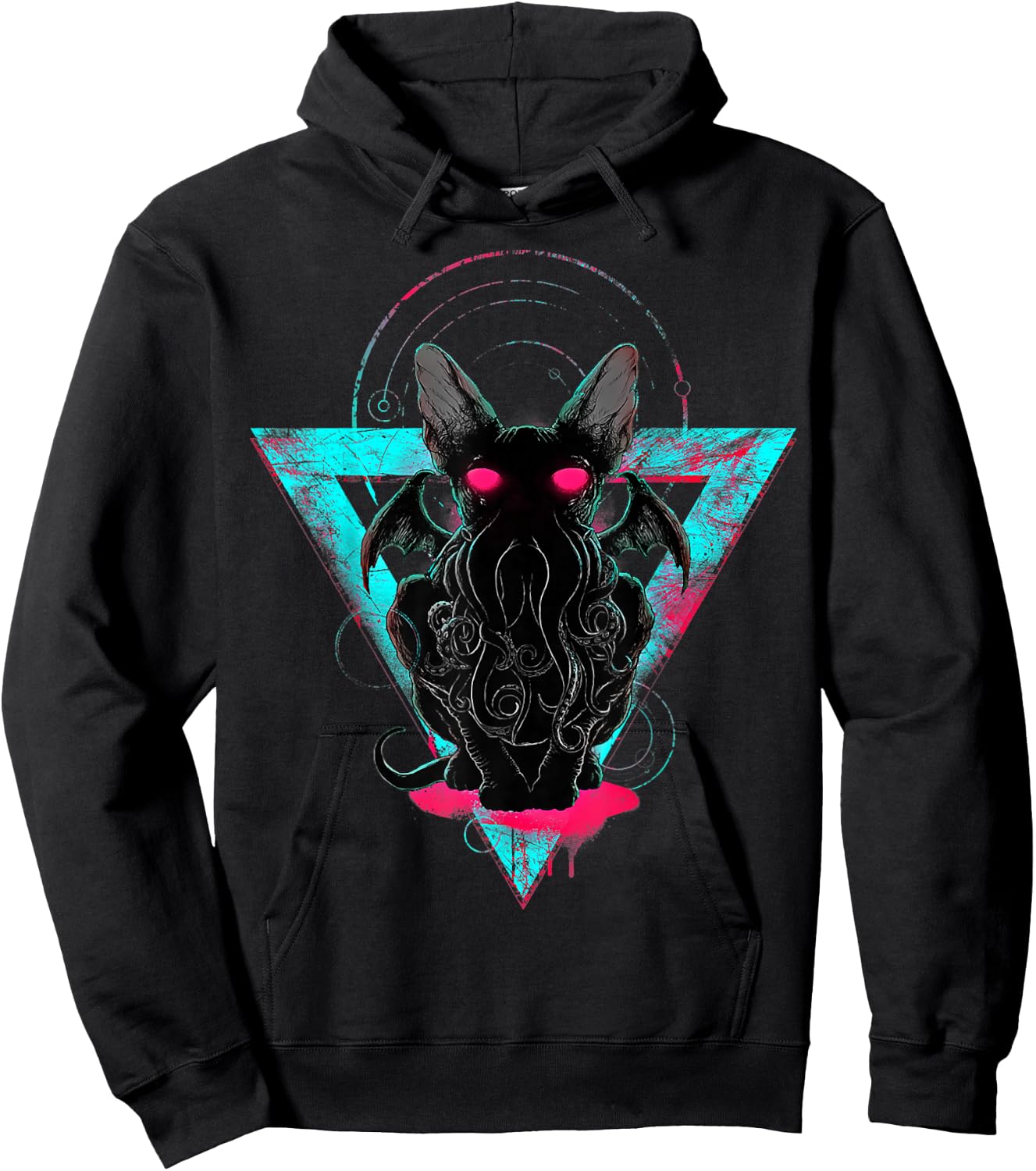 Cathulhu Funny Demon Cat Hoodie - Hoodie | Black
