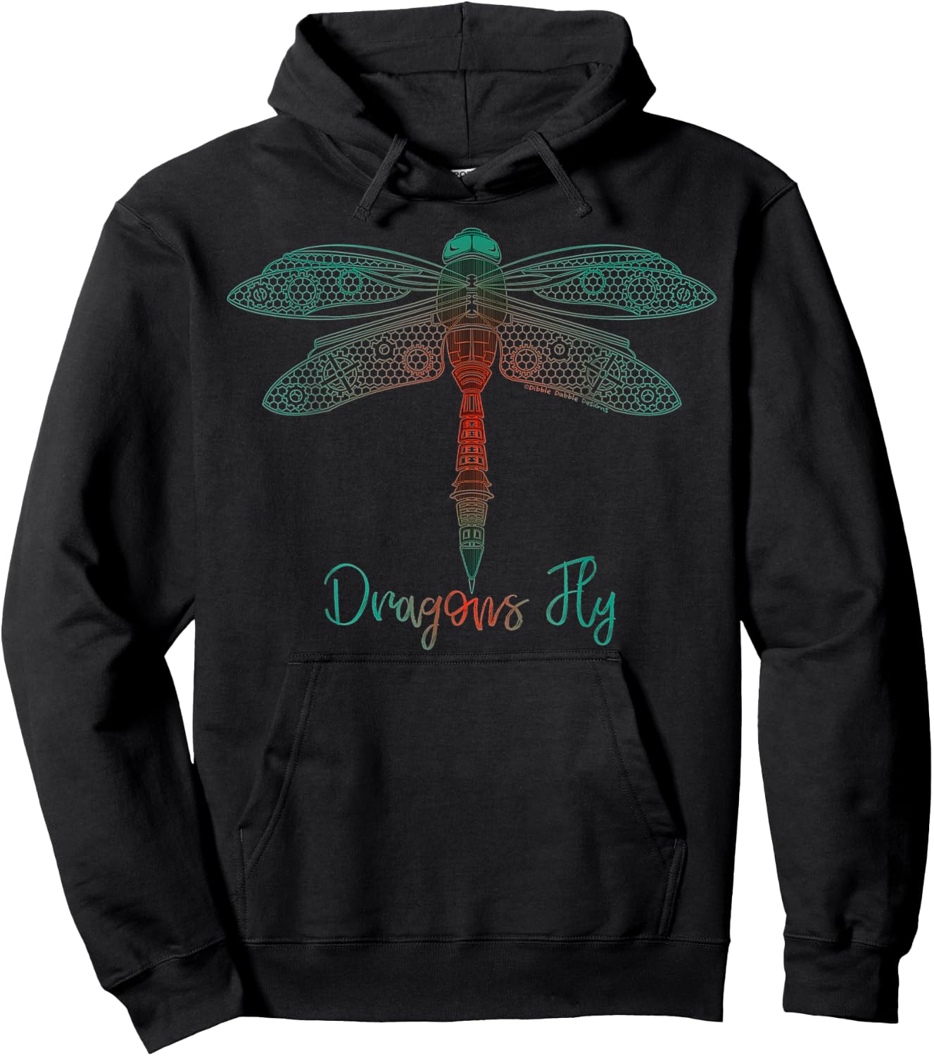 Cool Machined Steampunk Dragonfly - Dragons Fly - Steampunk Hoodie - Hoodie | Black