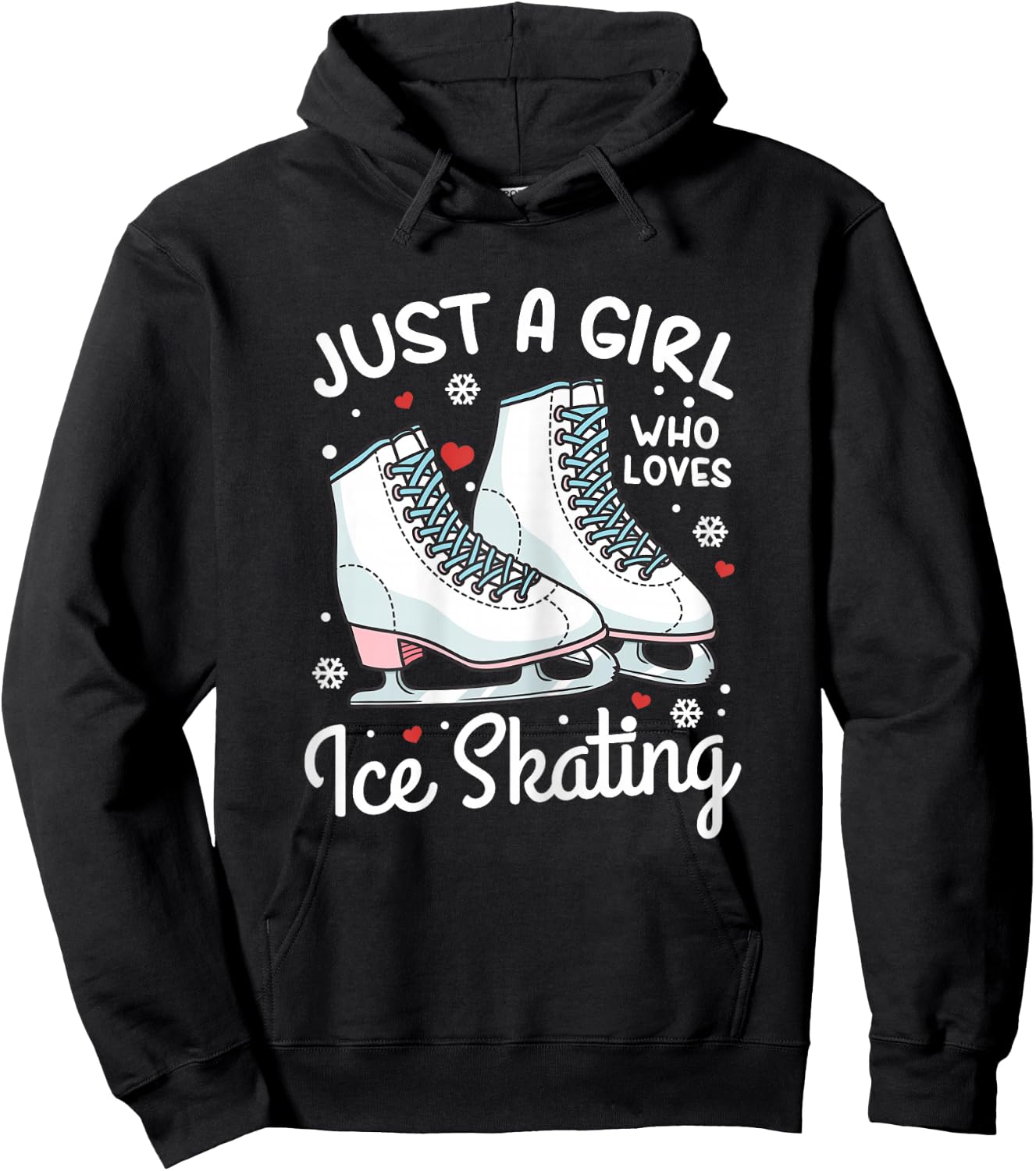 Ice Skating Figure Skating Just a Girl Who Loves Ice Skating Hoodie - Hoodie | Black