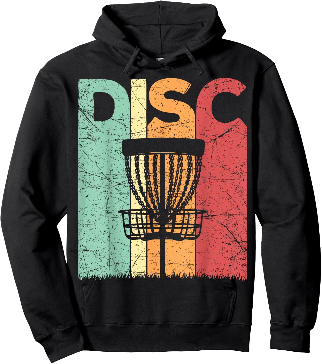 Disc Golf Vintage Frolf Retro Disc Golf Player Hoodie - Hoodie | Black