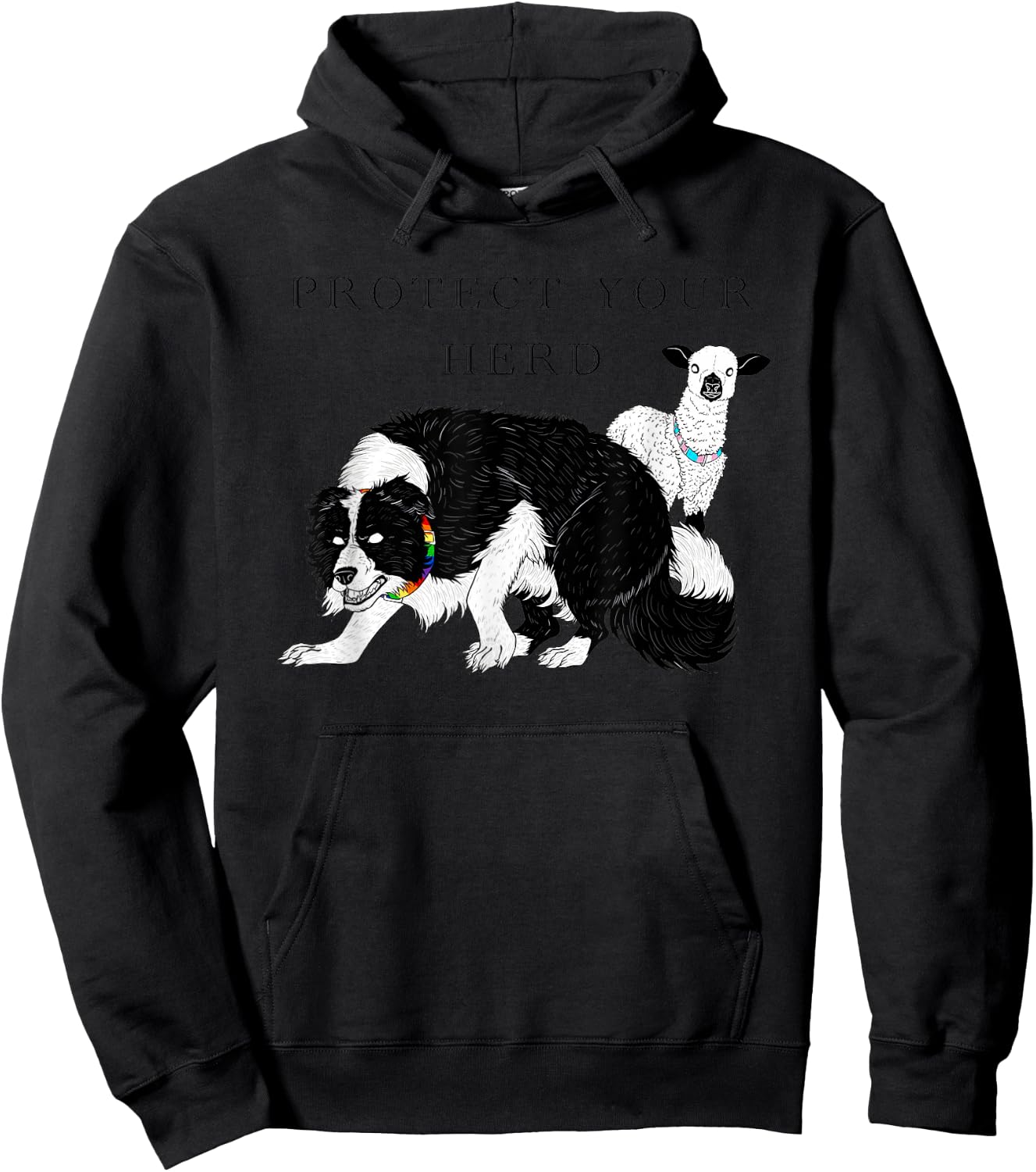 LGB Protect Your Herd Funny Women Hoodie - Hoodie | Black