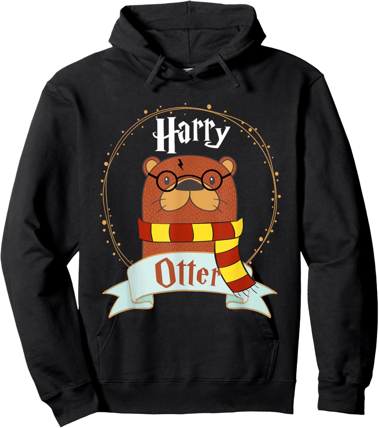Harry Otter Funny Wizard Parody Magic Hoodie - Hoodie | Black