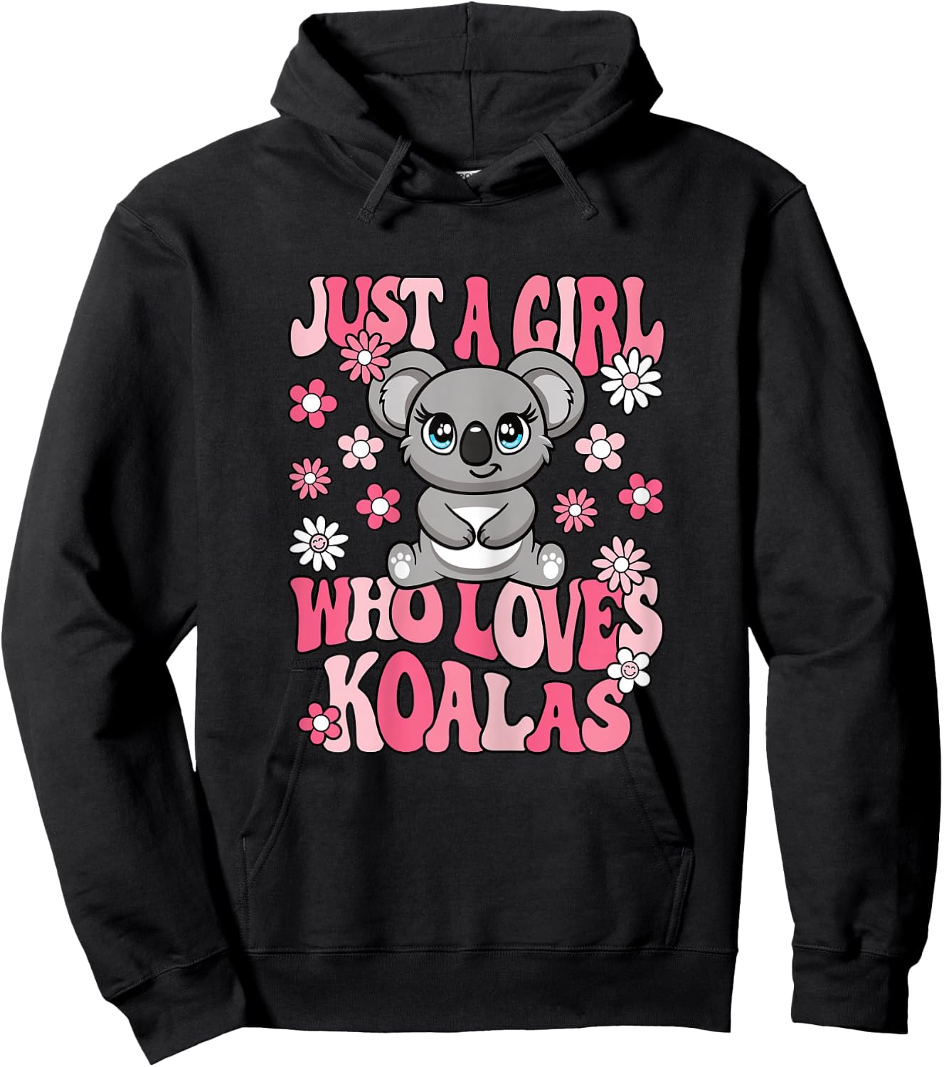 Just A Girl Who Loves Koalas Cute Koala Lover Girls Kids Hoodie - Hoodie | Black
