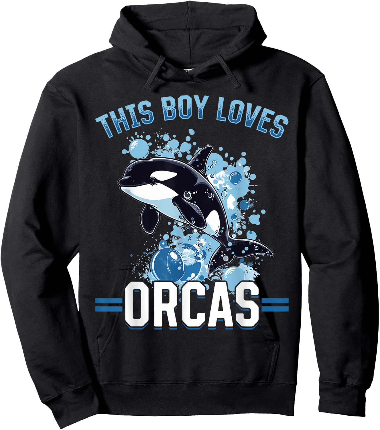 Funny Orca Animal This Boy Loves Orcas Hoodie - Hoodie | Black