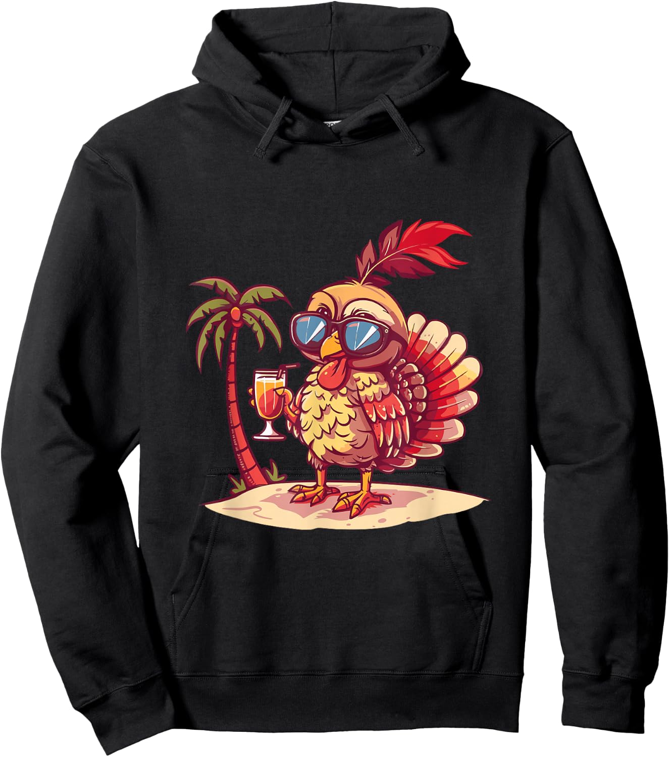 Party Turkey Palm Trees Summer Vacation Women Kids Hoodie - Hoodie | Black