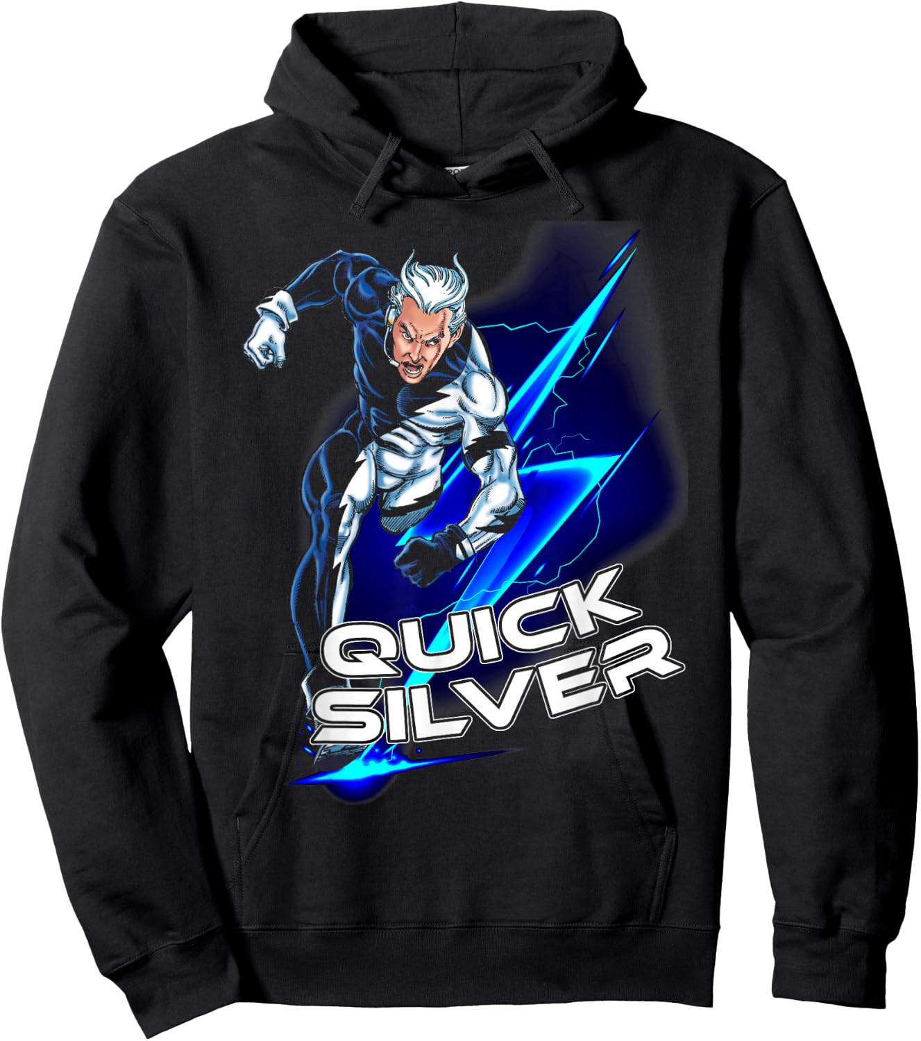Marvel X-Men Quicksilver Speeding Sprint Graphic Hoodie - Hoodie | Black