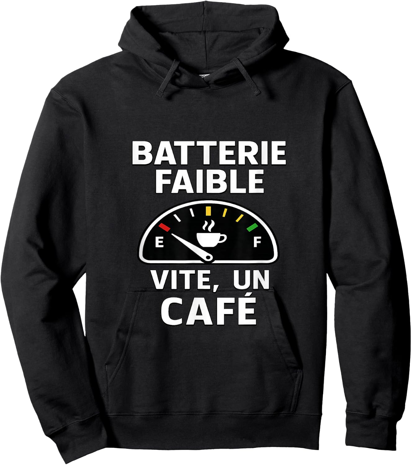 Coffee Humour – Low Battery, Fast A Coffee Caffeine Hoodie - Hoodie | Black