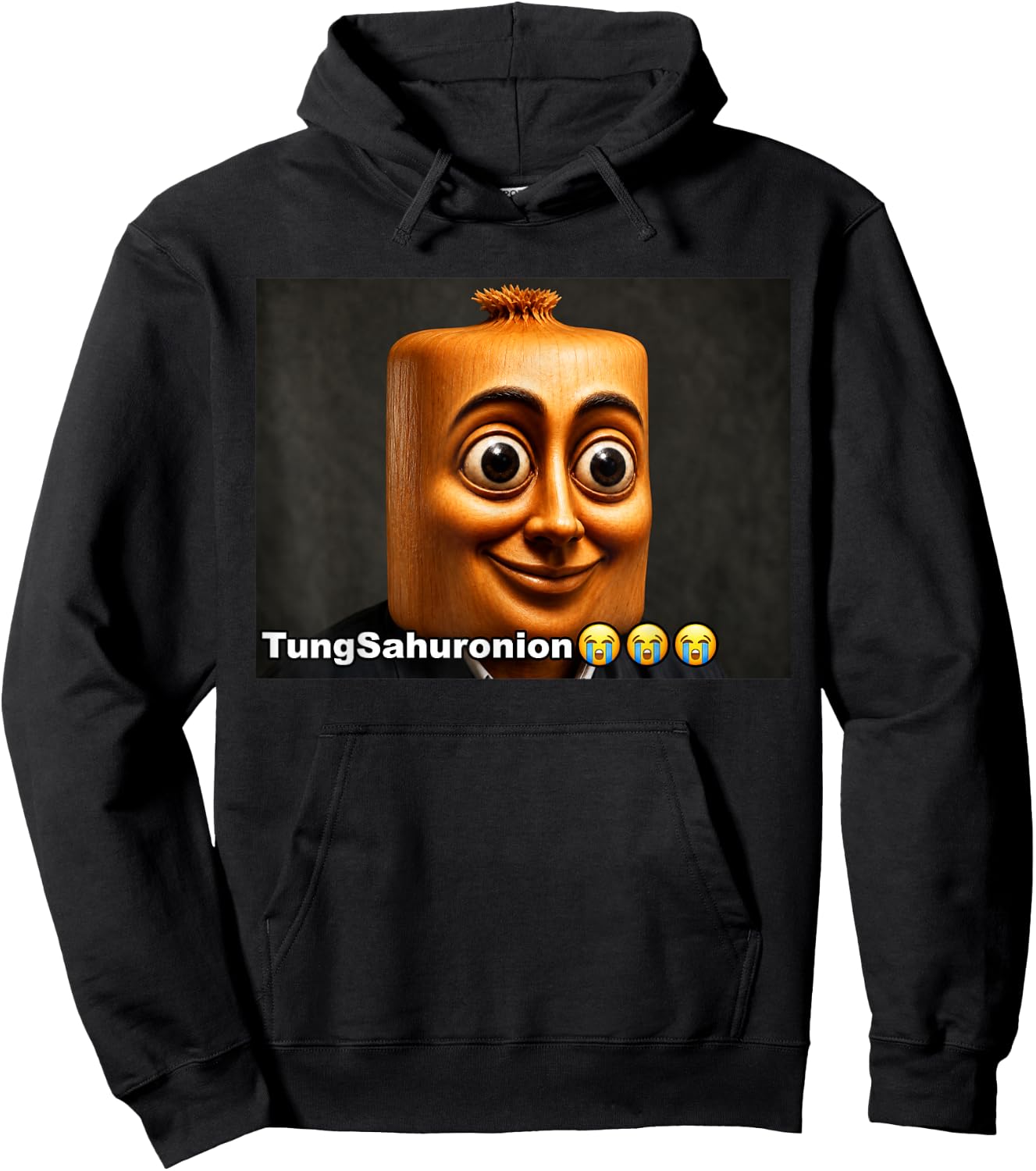 Funny Tung Tung Sahur Sonion Brainrot Meme Hoodie - Hoodie | Black