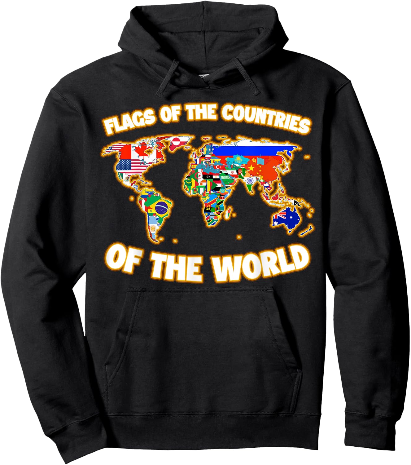 Flags Of The Countries Of The World Map International Hoodie - Hoodie | Black