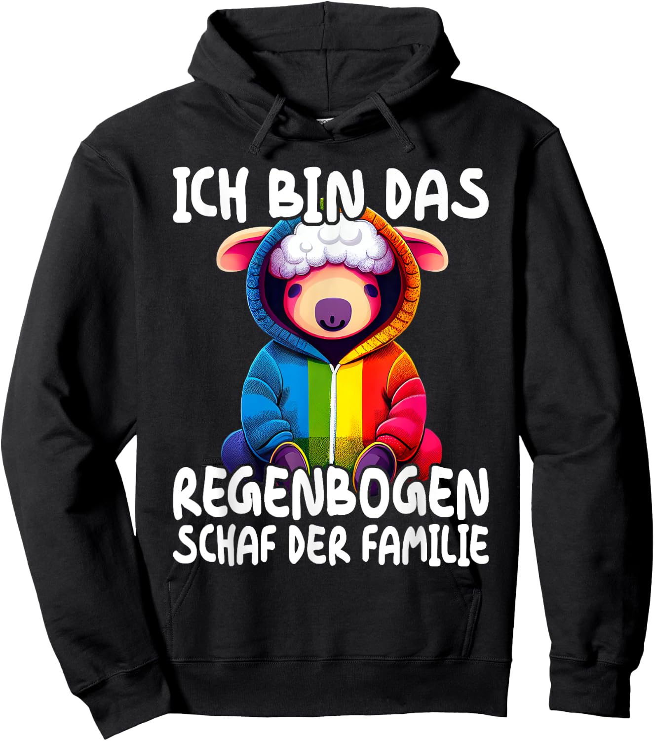 LGBT Regenbogen Schaf Gay CSD Bisexual Pride LGBTQ Hoodie - Hoodie | Black