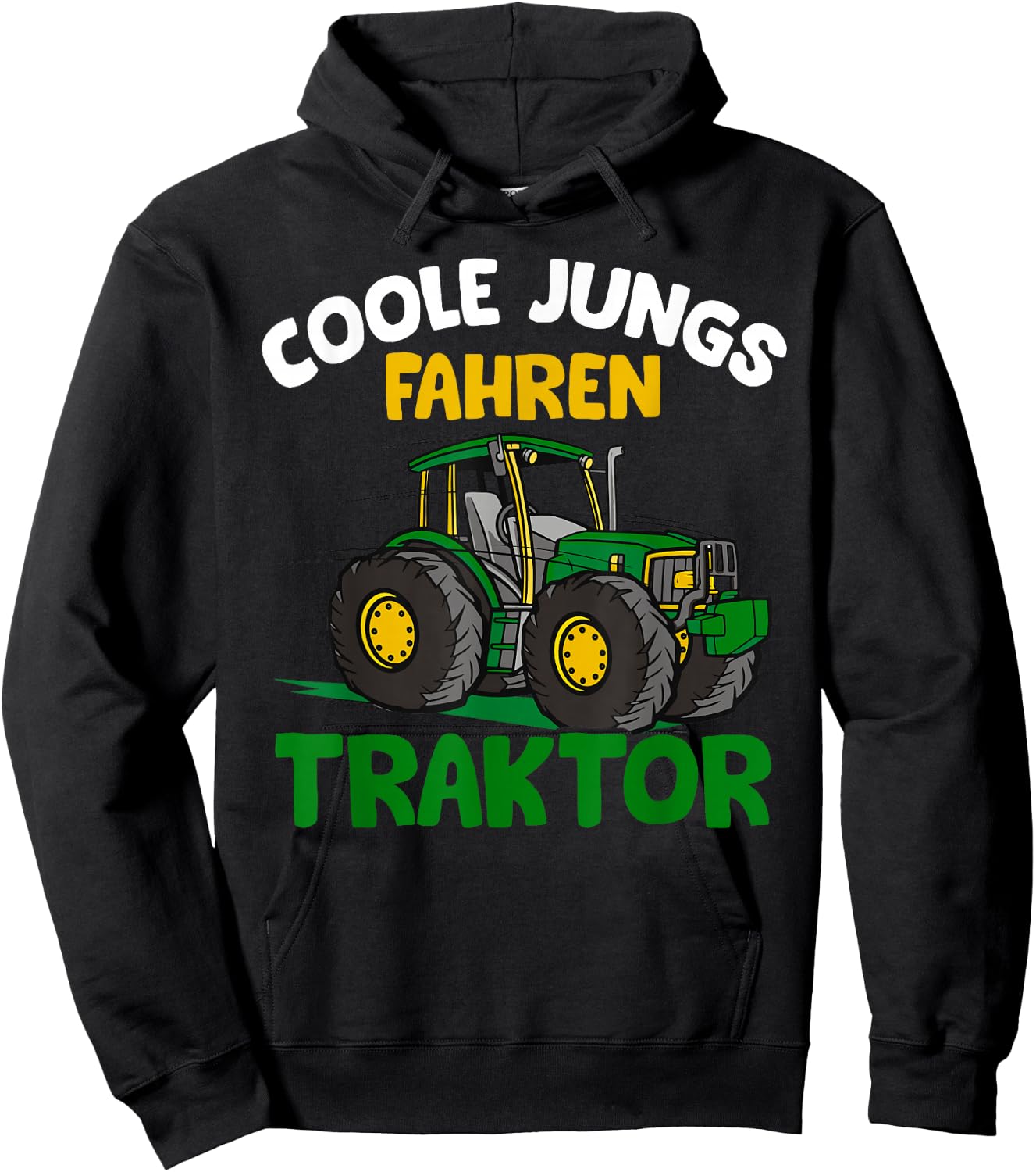 Shirts of Heaven Coole Jungs fahren Traktor, Trecker, Landwirtschaft Sprüche Hoodie - Hoodie | Black