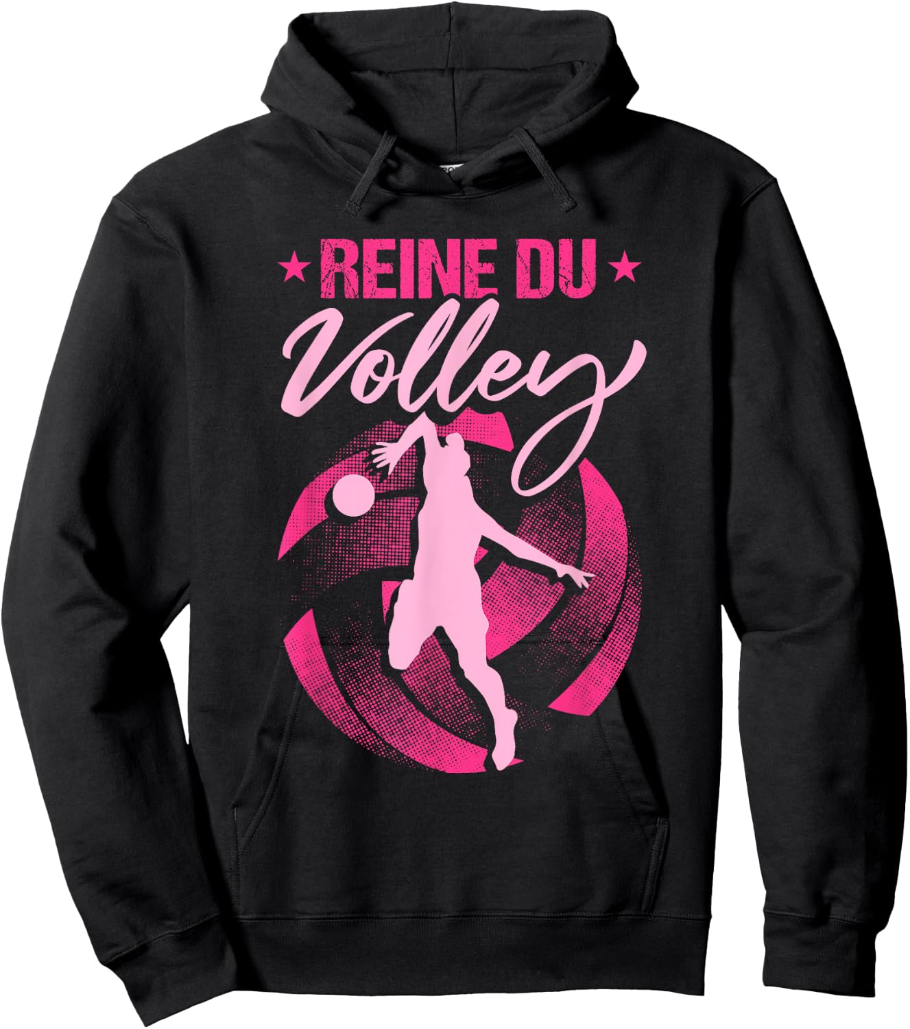 Girls Voleyball Women Queen Of Volleyball Humour Volleyball Hoodie - Hoodie | Black