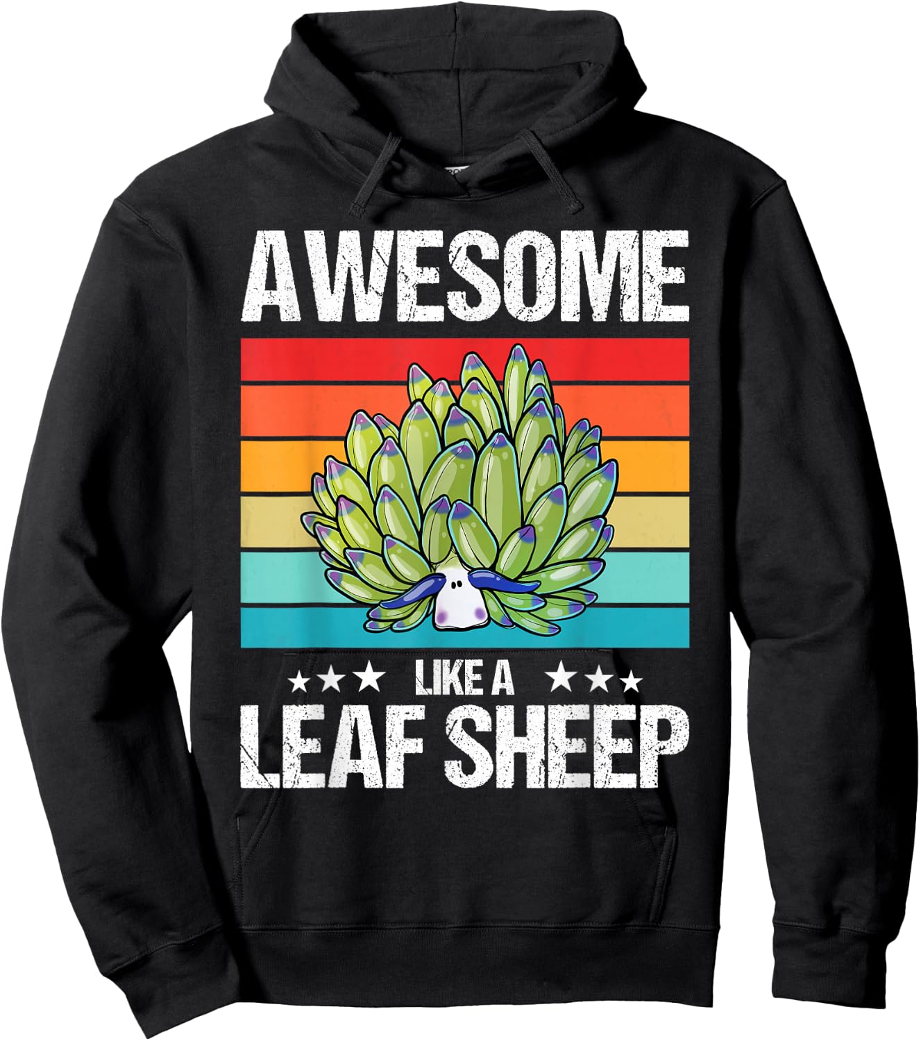 Costasiella kuroshimae Nudibranch Leaf Sheep Hoodie - Hoodie | Black