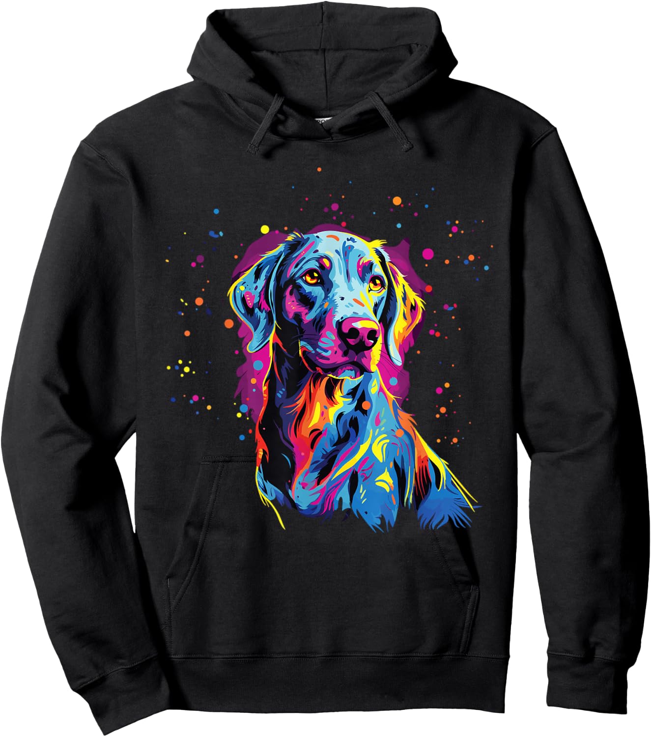 Watercolor Colorful Louisiana Catahoula Leopard Dogs Hoodie - Hoodie | Black