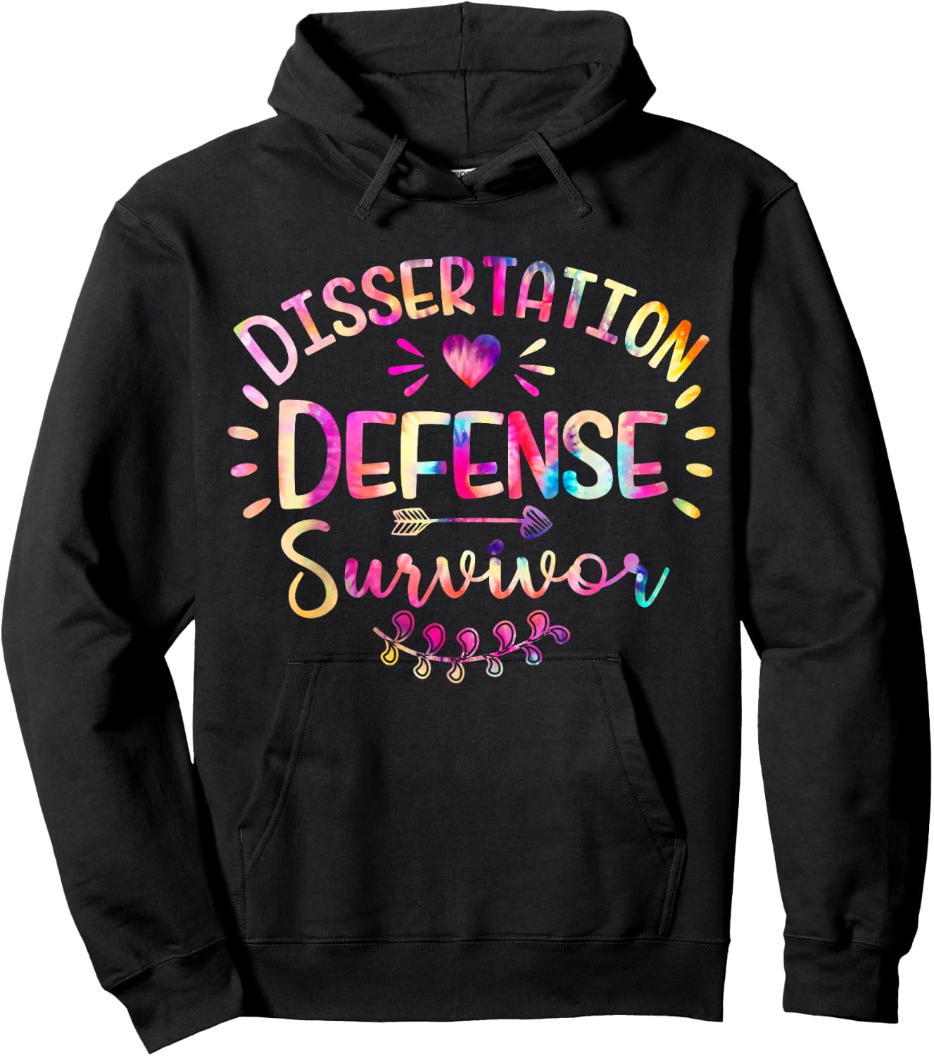 Dissertation Defense Survivor PHD Graduation Announcement Hoodie - Hoodie | Black