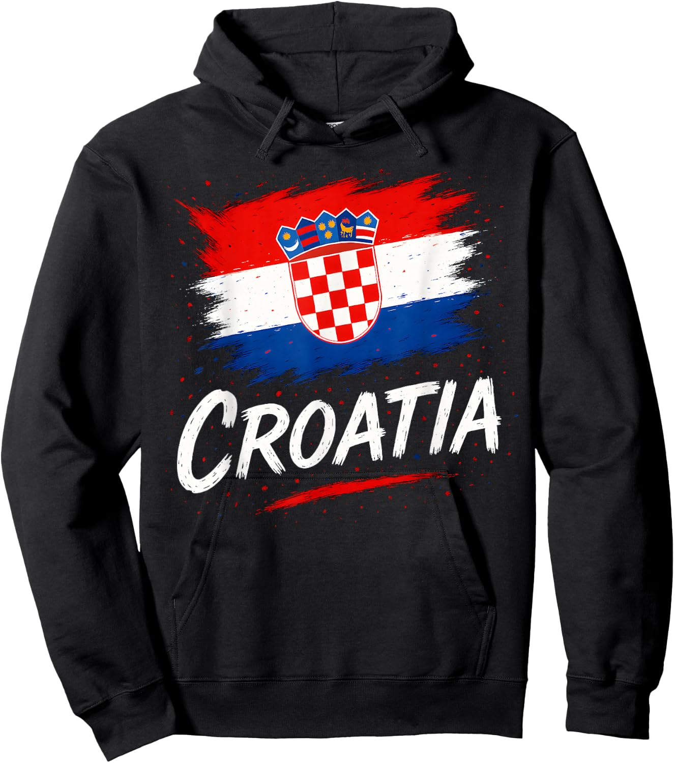 Croatia Croatian Flag Hoodie - Hoodie | Black