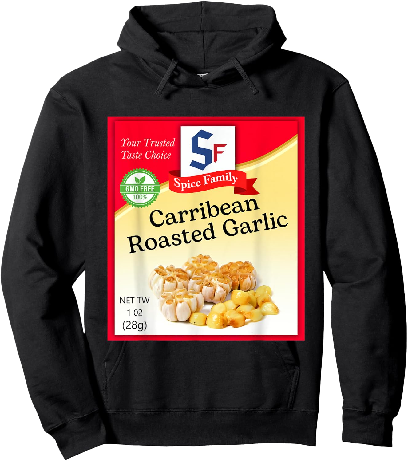 Carribean Roasted Garlic Condiment Holiday Spice Costumes Hoodie - Hoodie | Black