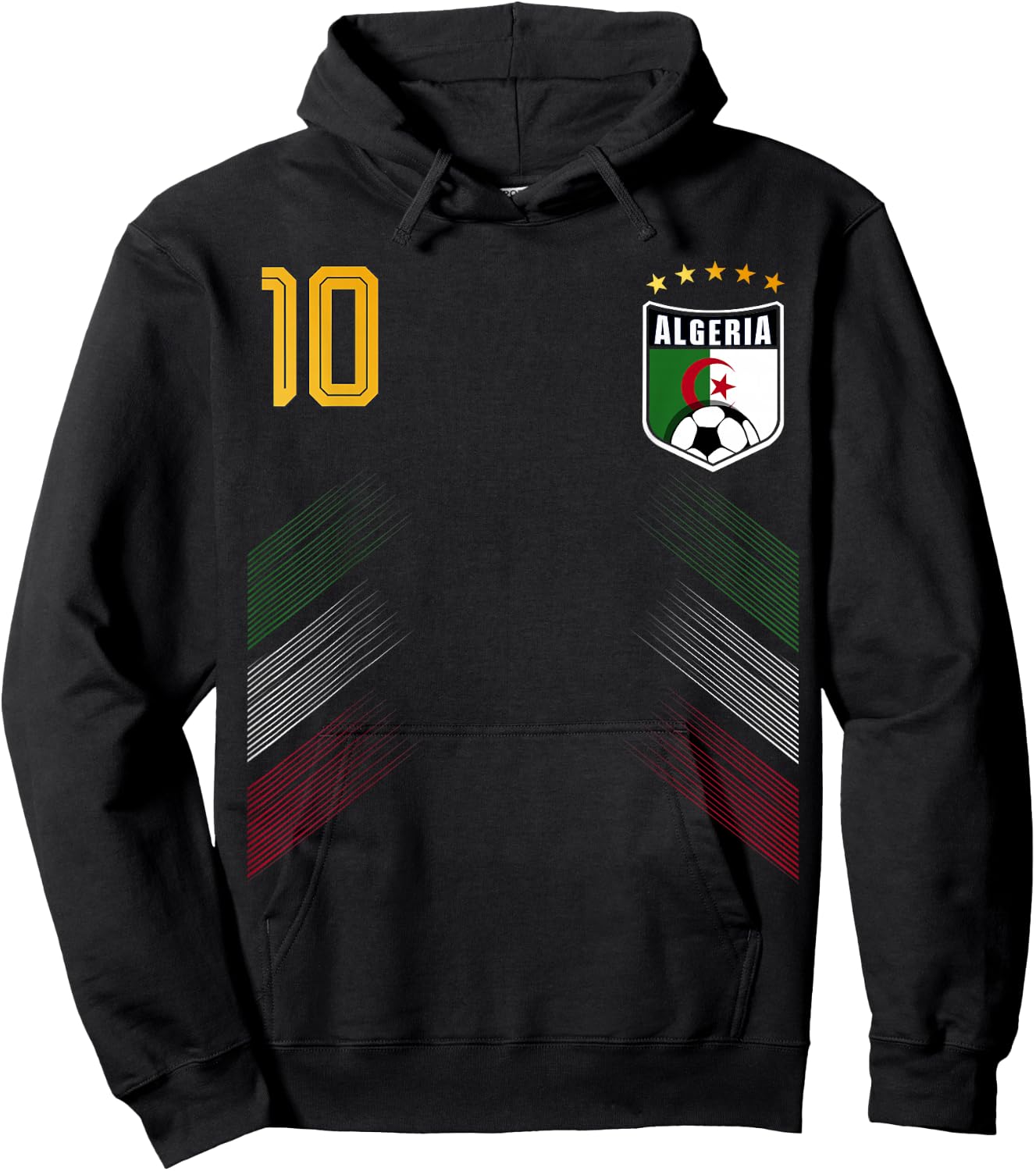 Retro Algeria Flag Algerian Pride Lovers Hoodie - Hoodie | Black