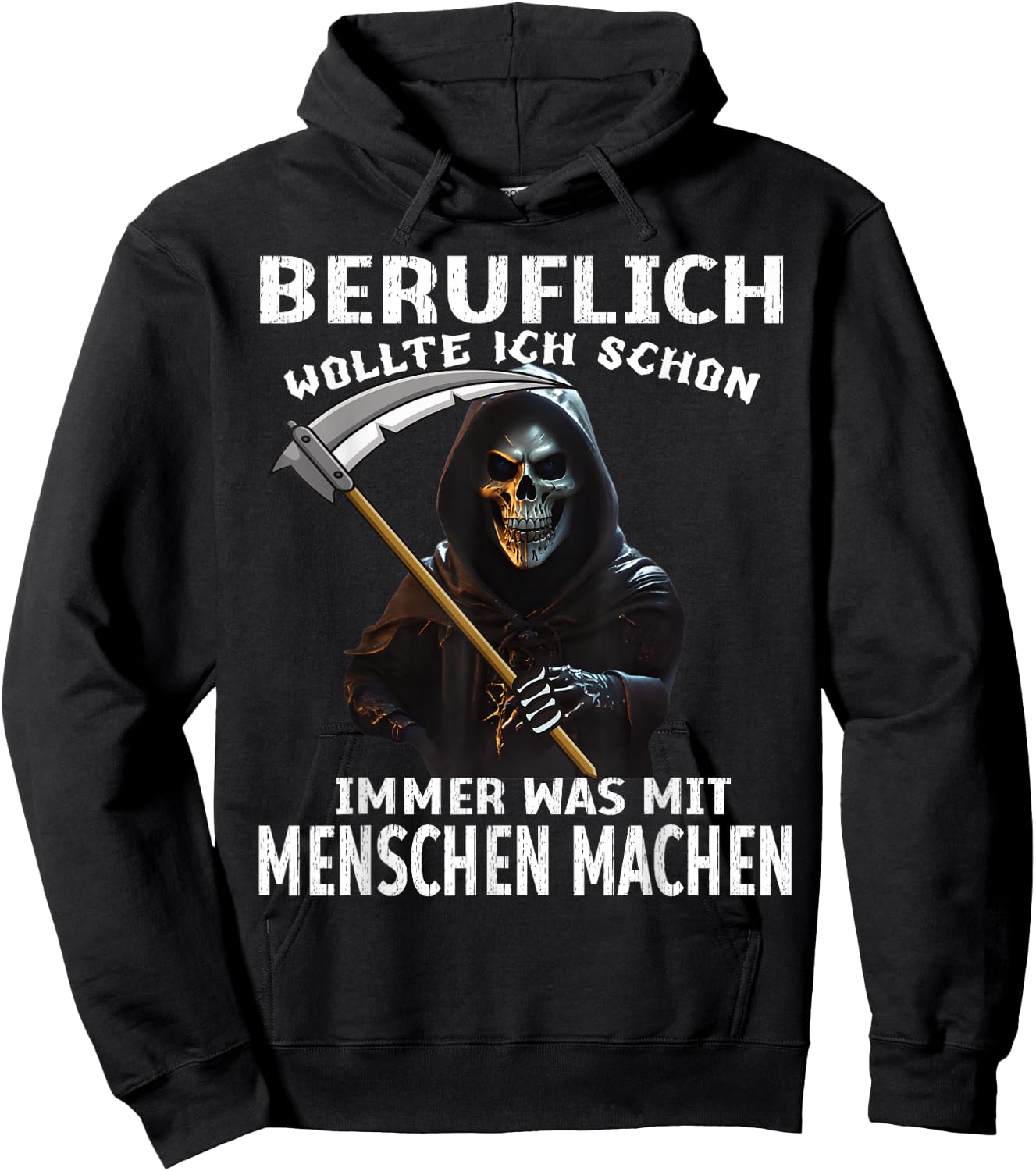 Halloween Costume Grim Reaper Zombie Funny Sarcasm Saying , black Hoodie - Hoodie | Black