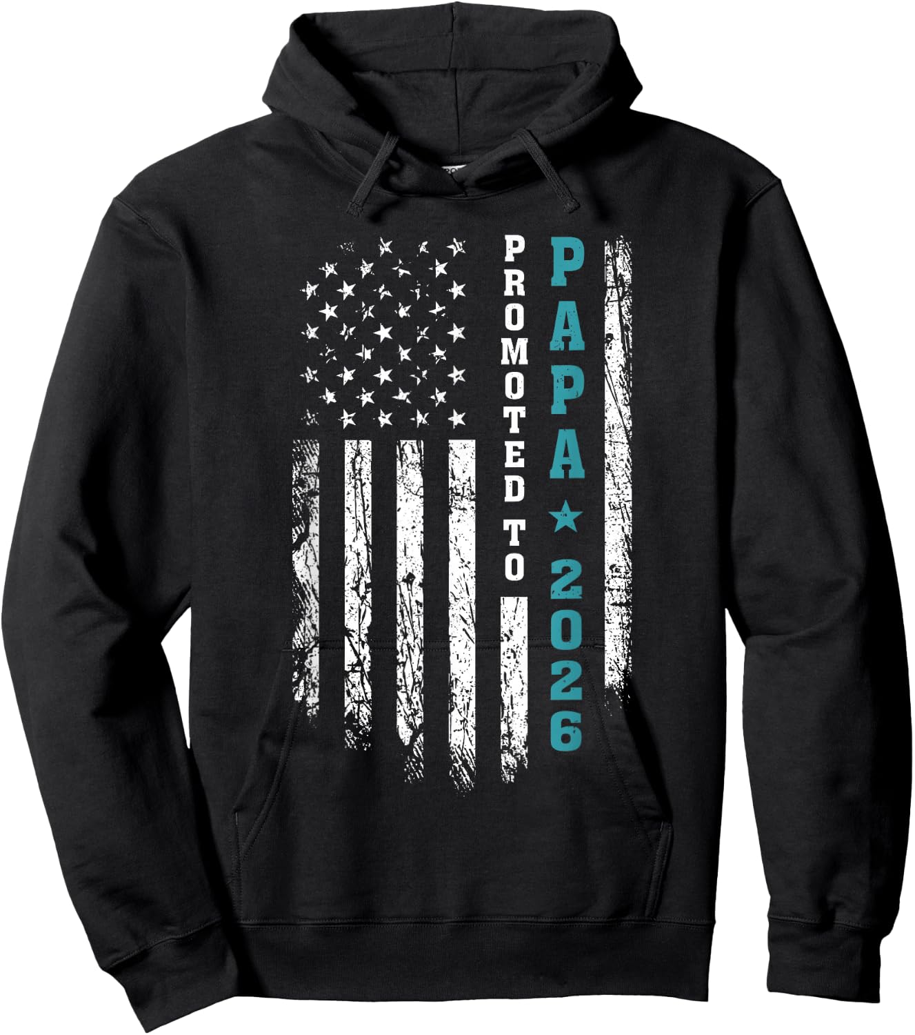 Promoted to Papa Est 2026 First Time Papa Hoodie - Hoodie | Black