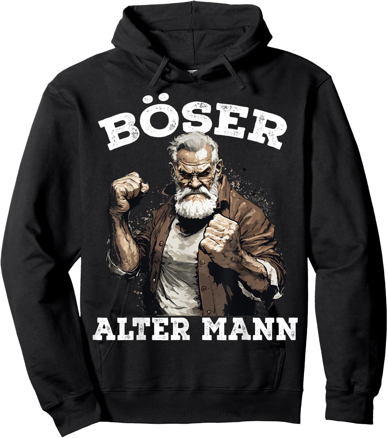 Böser Alter Mann Hardrock Heavy Metal Opa Hoodie - Hoodie | Black