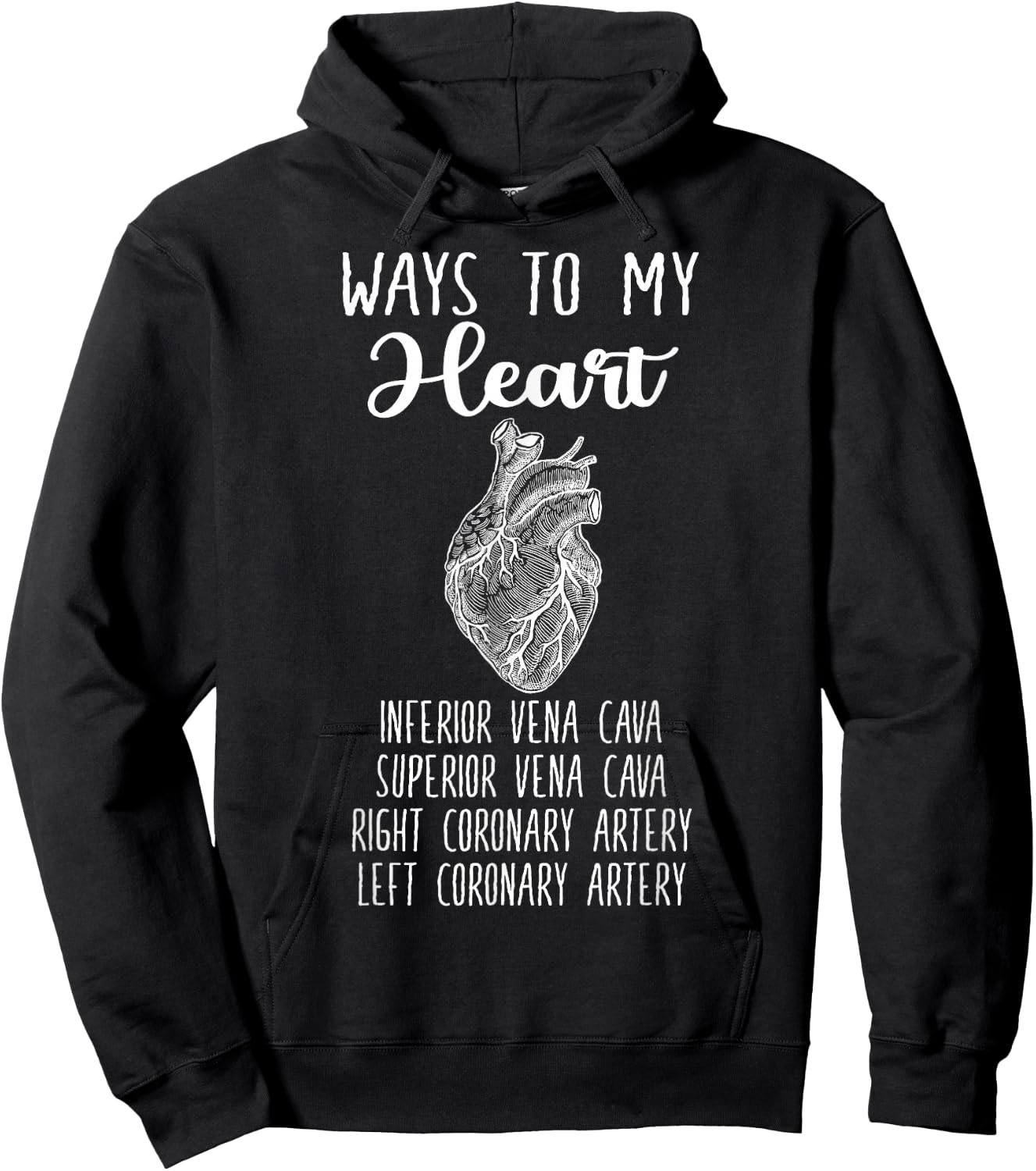 Funny Cardiology Heart Cardiologist Gift Medical Student Hoodie - Hoodie | Black