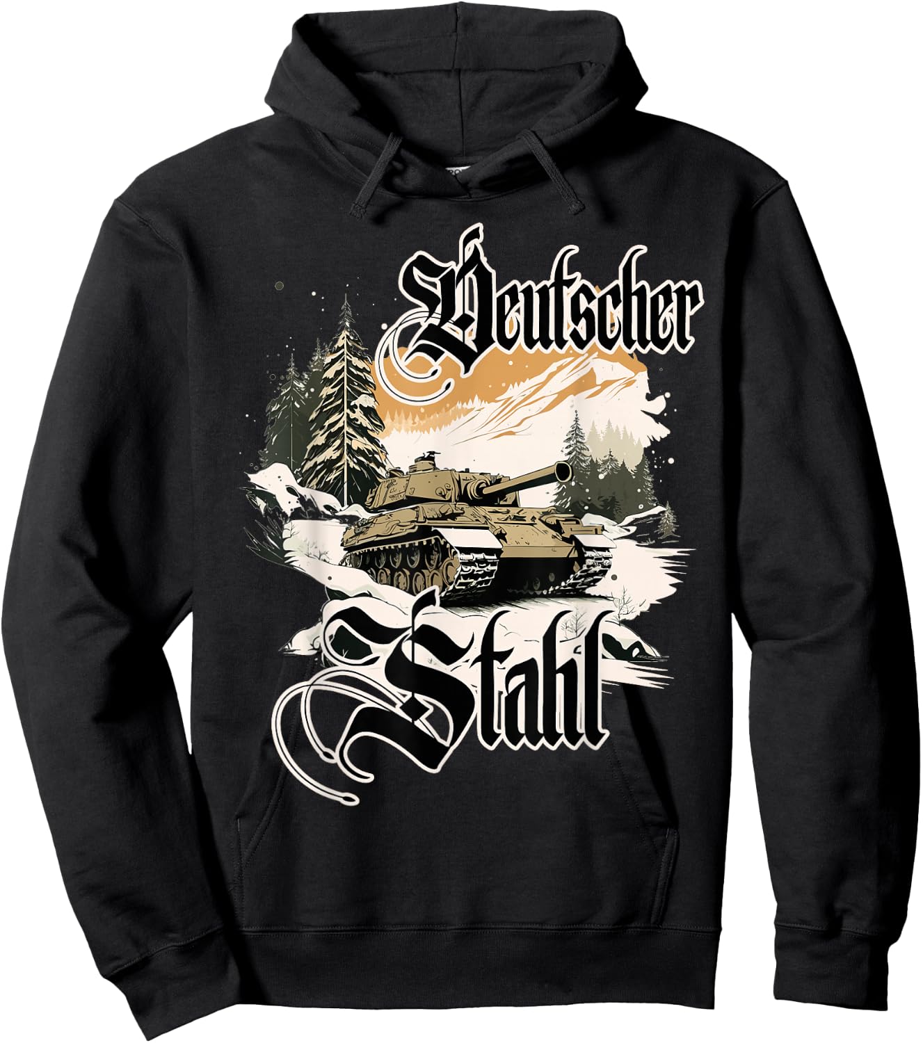 Deutscher Stahl Tiger Panzer 2 WK Panzerfahrer Soldaten Hoodie - Hoodie | Black