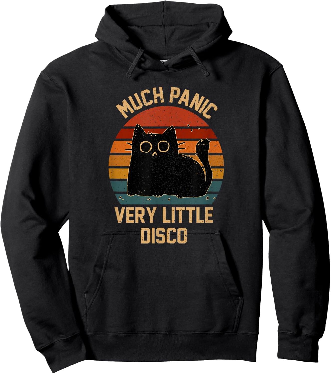 Much Panic Very Little Disco Funny Cat Japanese Hoodie - Hoodie | Black