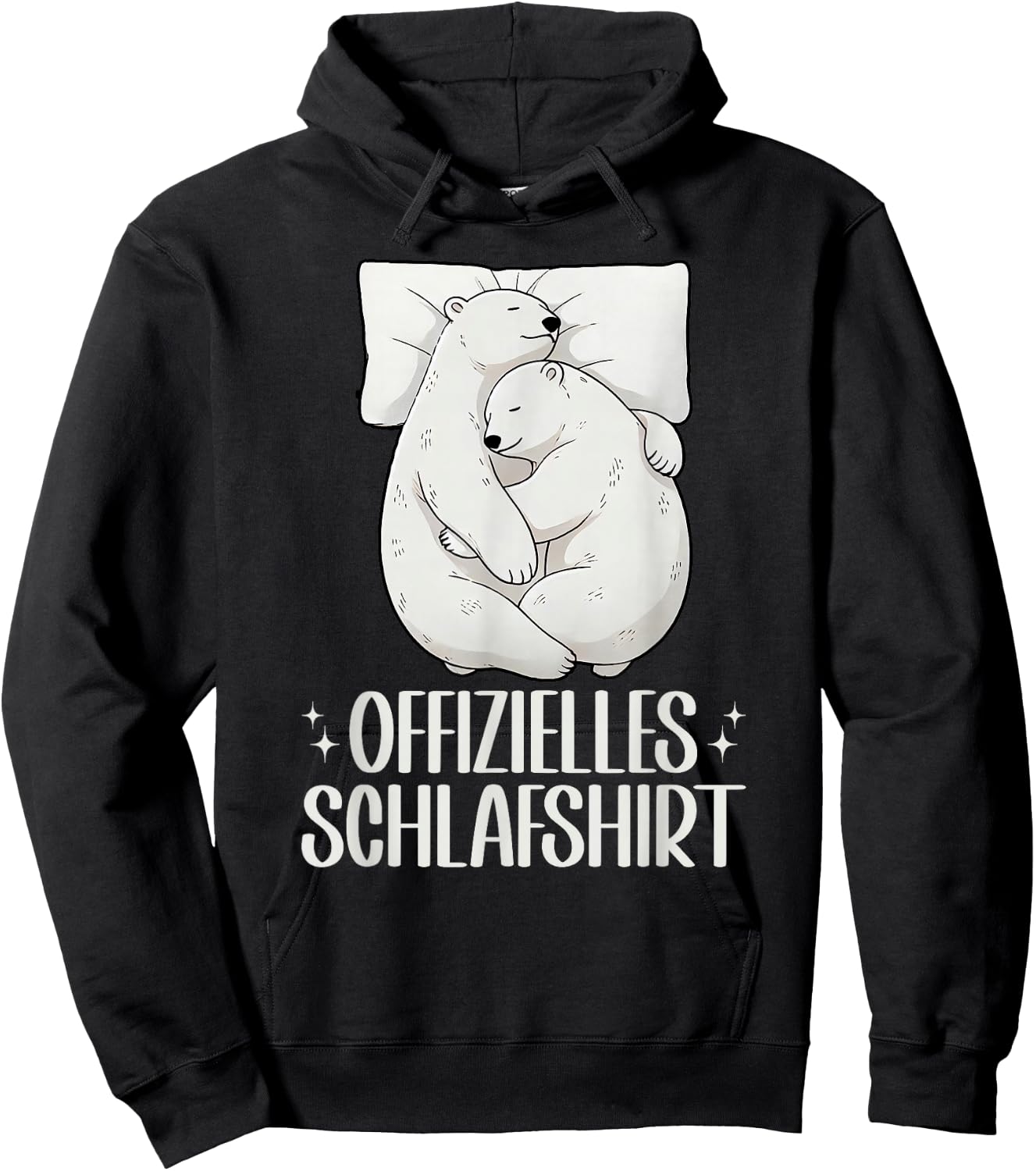 Polar Bear Official Sleep Shirt Funny Polar Bear Pyjamas , black Hoodie - Hoodie | Black