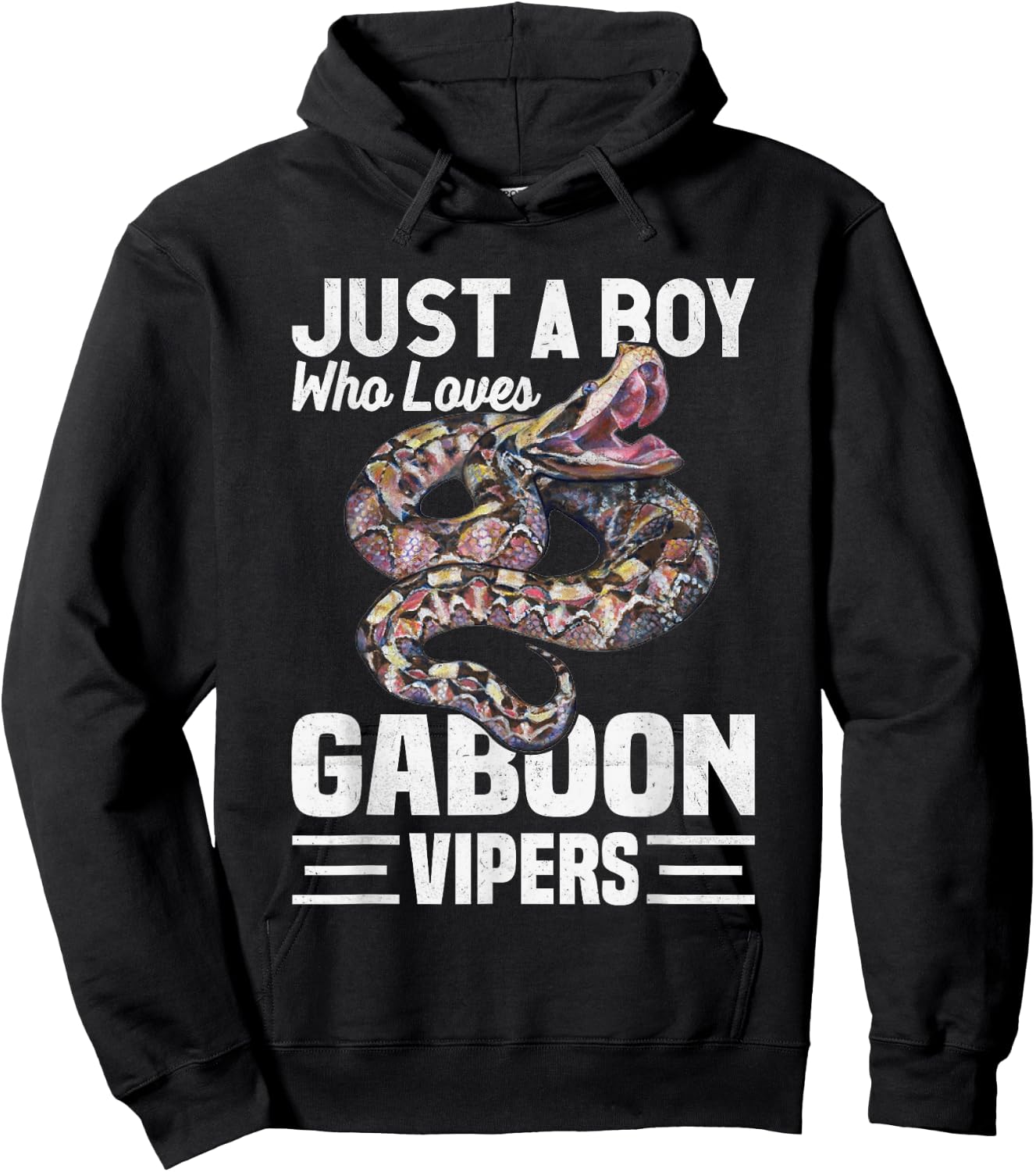 Just A Boy Who Loves Gaboon Vipers Snake Owner Hoodie - Hoodie | Black