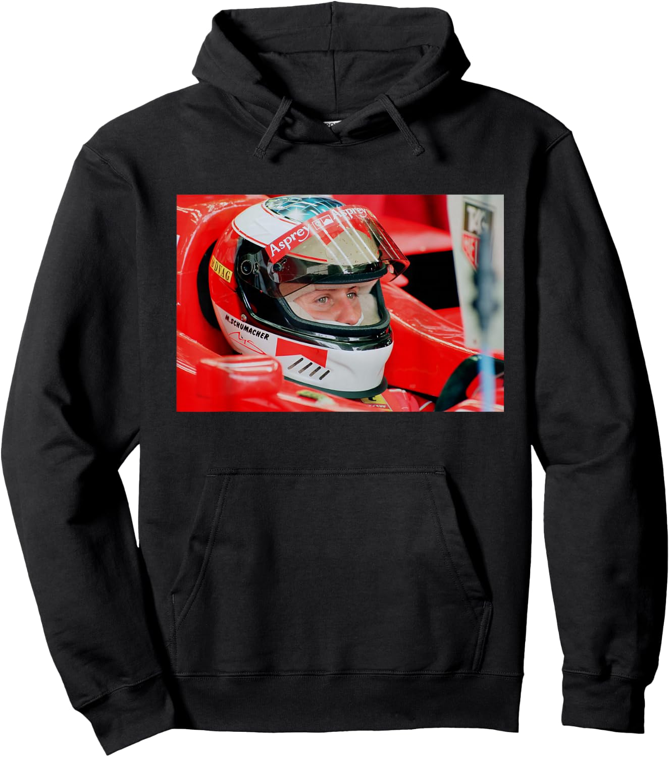 Rennfahrer Michael Schumacher Motor bei GP Silverstone Hoodie - Hoodie | Black