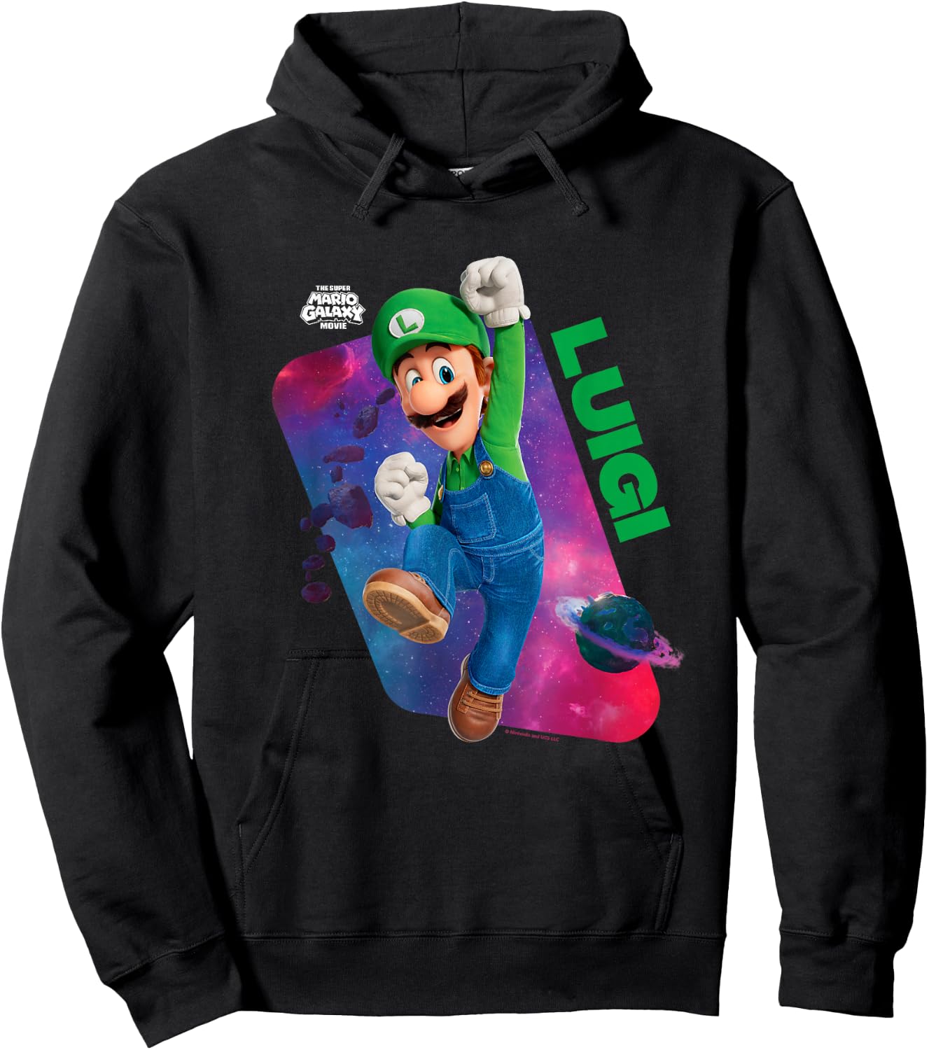 The Super Mario Galaxy Movie Luigi Steps Up Hoodie - Hoodie | Black