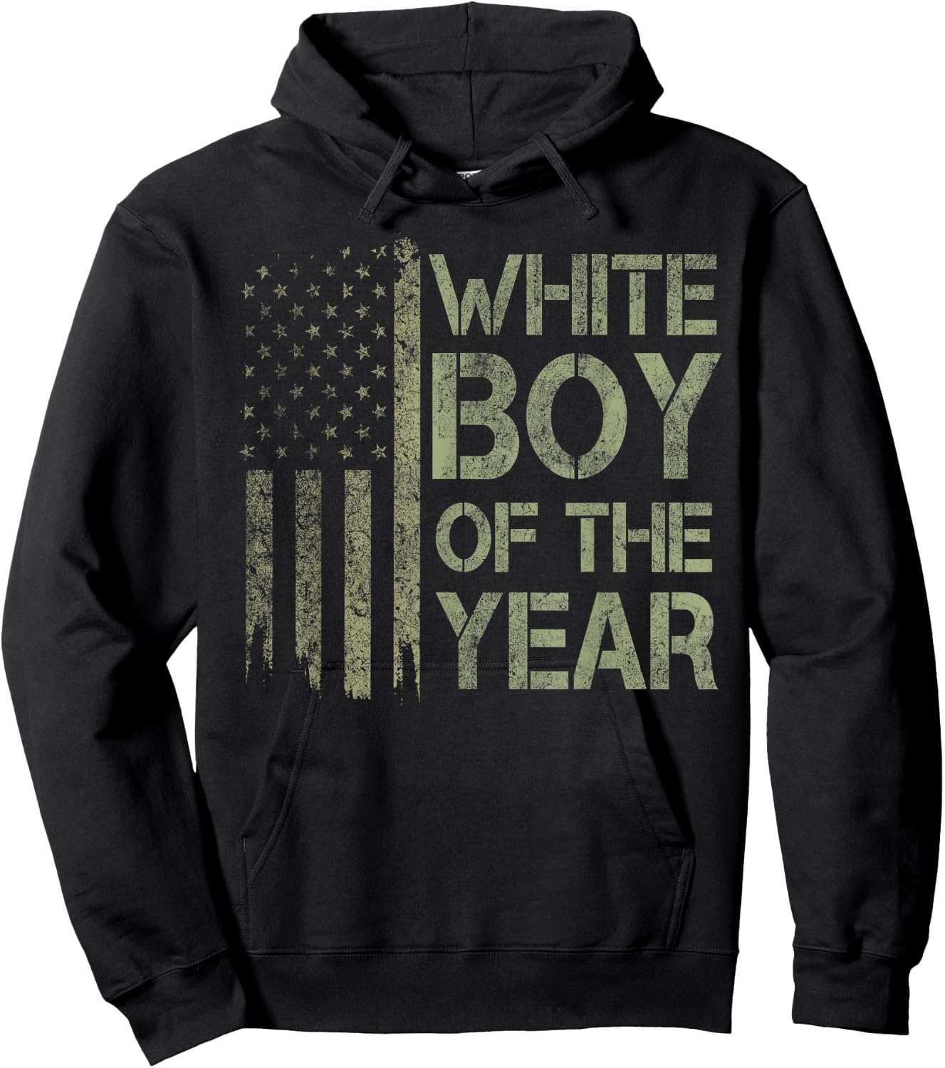 White Boy of The Year USA American Flag 4th July 1776 250yr Hoodie - Hoodie | Black