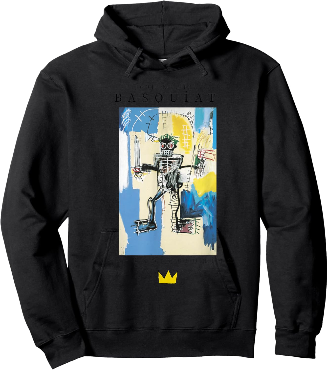 Urban, Streetwear, Grafik, Basquiat, Kunst, Abstrakt Hoodie - Hoodie | Black