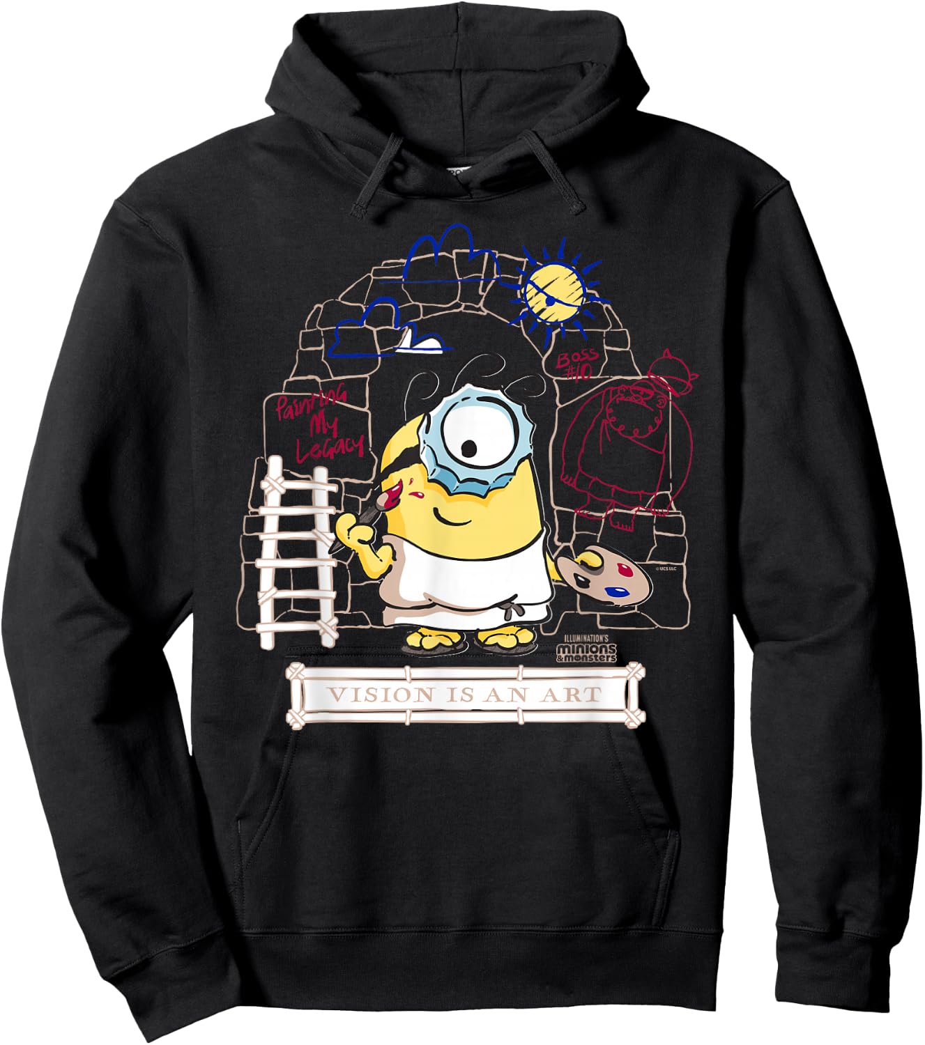 Minions & Monsters Vision is an Art Hoodie - Hoodie | Black