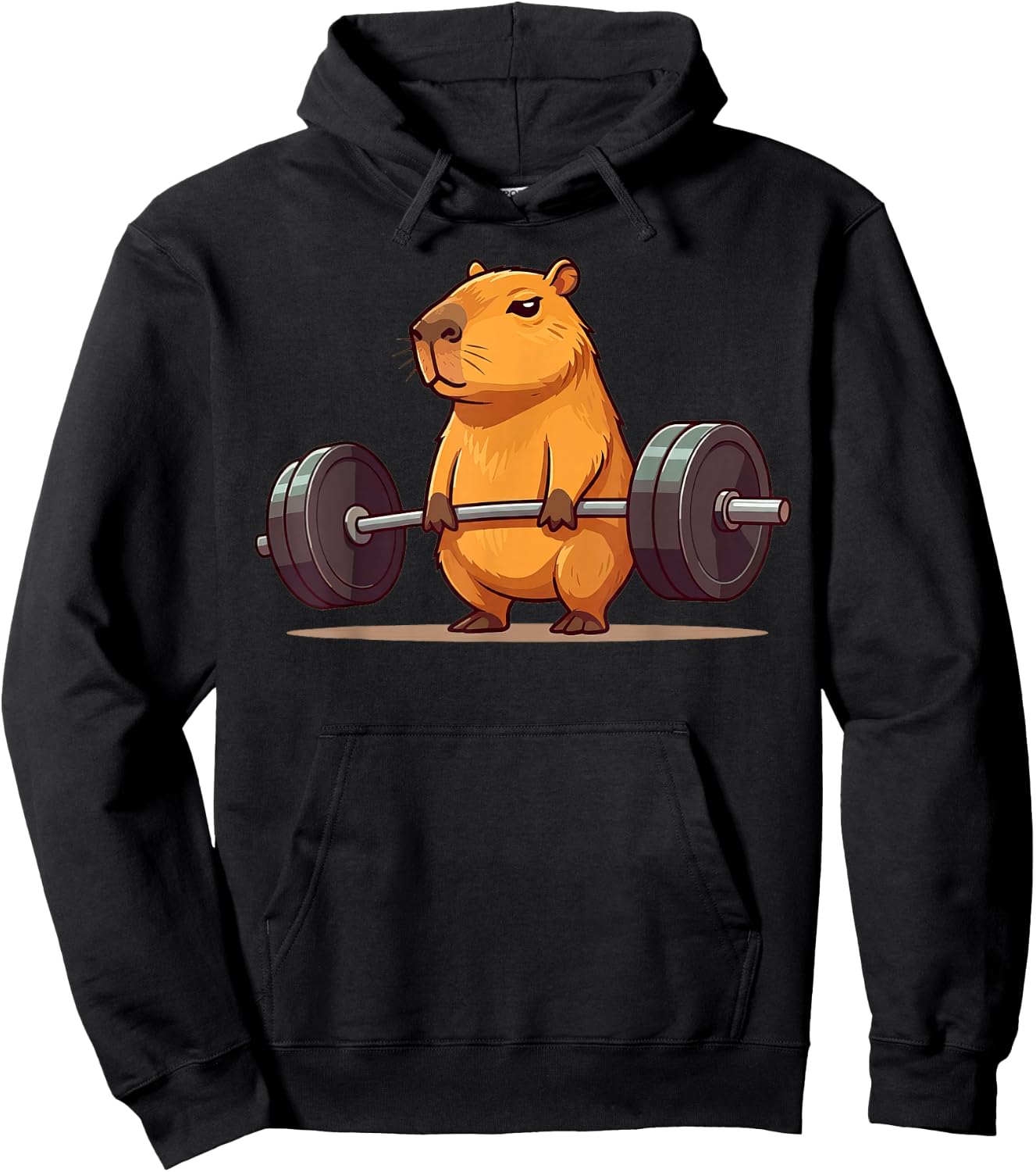 Deadlift Capybara Funny Fitness Capy Lover Men Women Kids Hoodie - Hoodie | Black