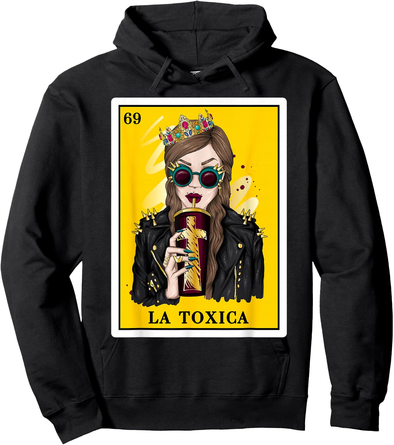 Funny Women Gifts - Spanish-Mexican Bingo - La Toxica Hoodie - Hoodie | Black