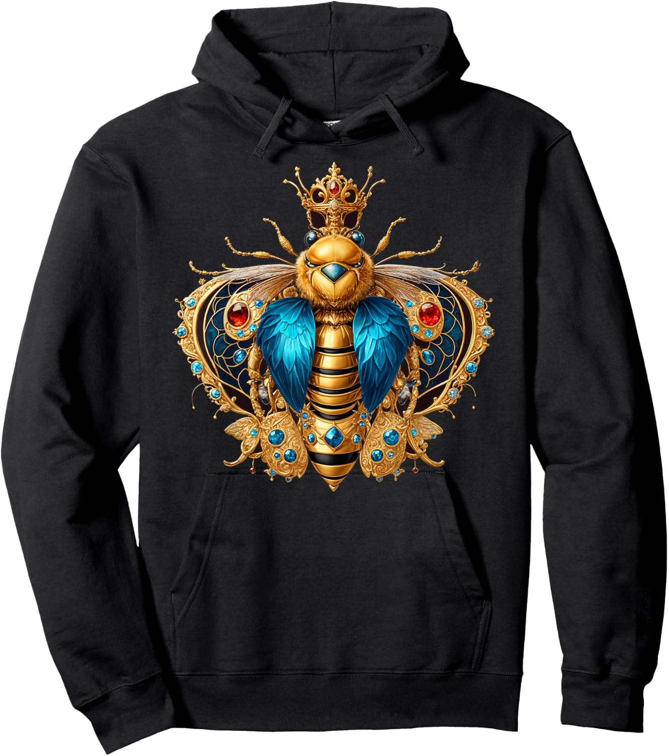 Queen Bee Crown Women Men Girls Honey Hive Bee Keeper Bee Hoodie - Hoodie | Black