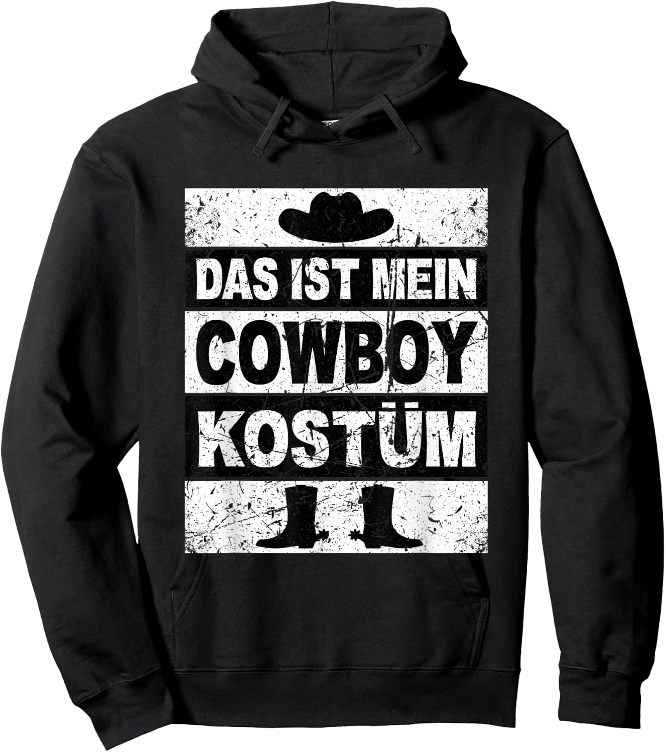 Retro Das Ist Mein Cowboy Kostum Women's Children's Men's Western , black Hoodie - Hoodie | Black