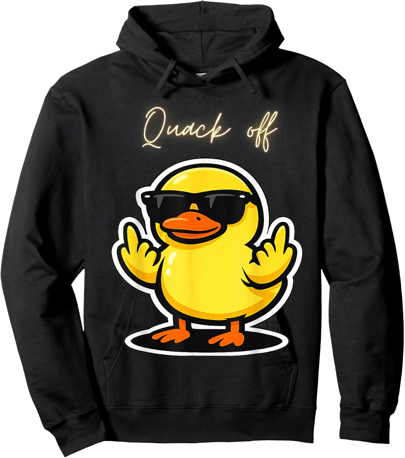 Quack Off Duck Hoodie - Hoodie | Black