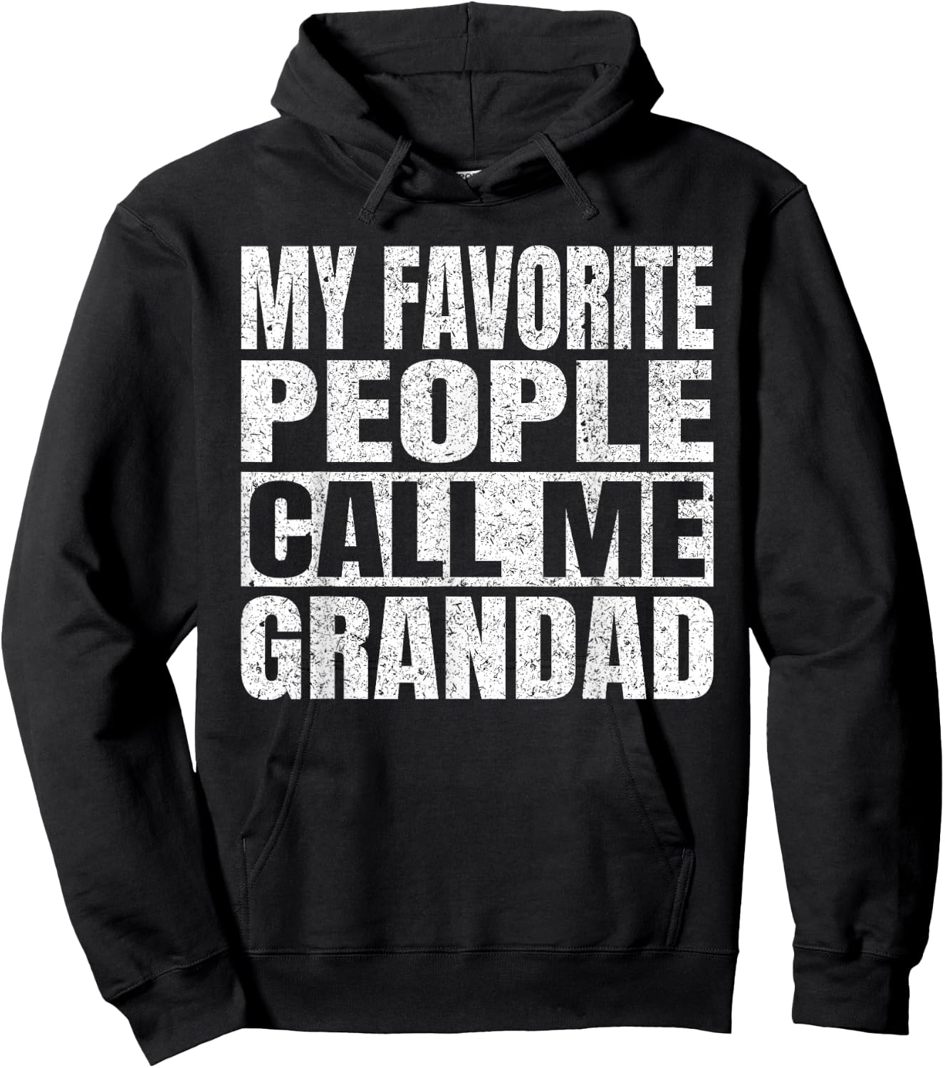 My Favorite People Call Me Grandad Men Vintage Fathers Day Hoodie - Hoodie | Black