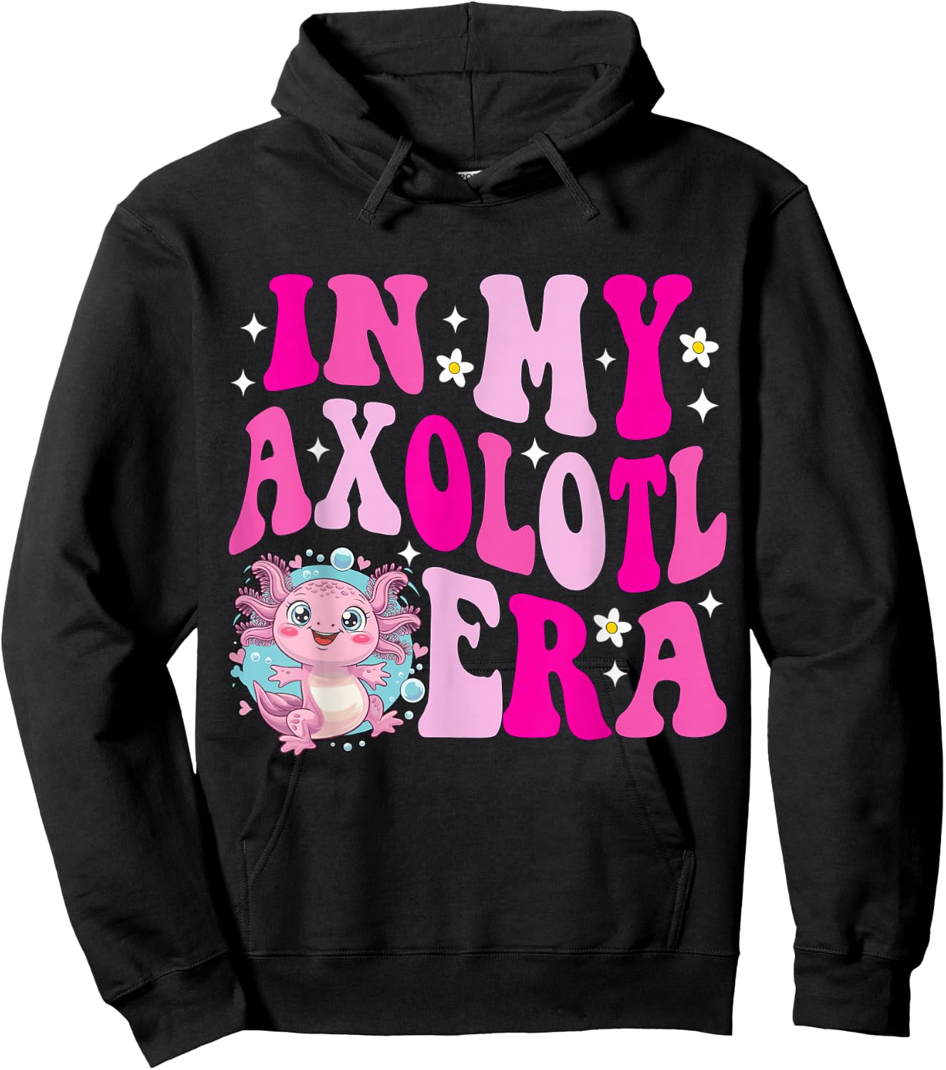 In My Axolotl Era Kids Birthday Boys Girls Men Women Funny Hoodie - Hoodie | Black