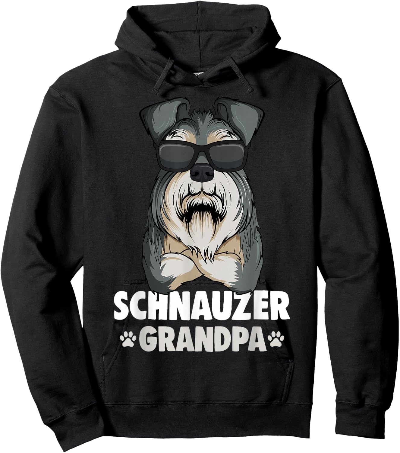 Miniature Schnauzer Grandpa Schnauzer Dog Hoodie - Hoodie | Black