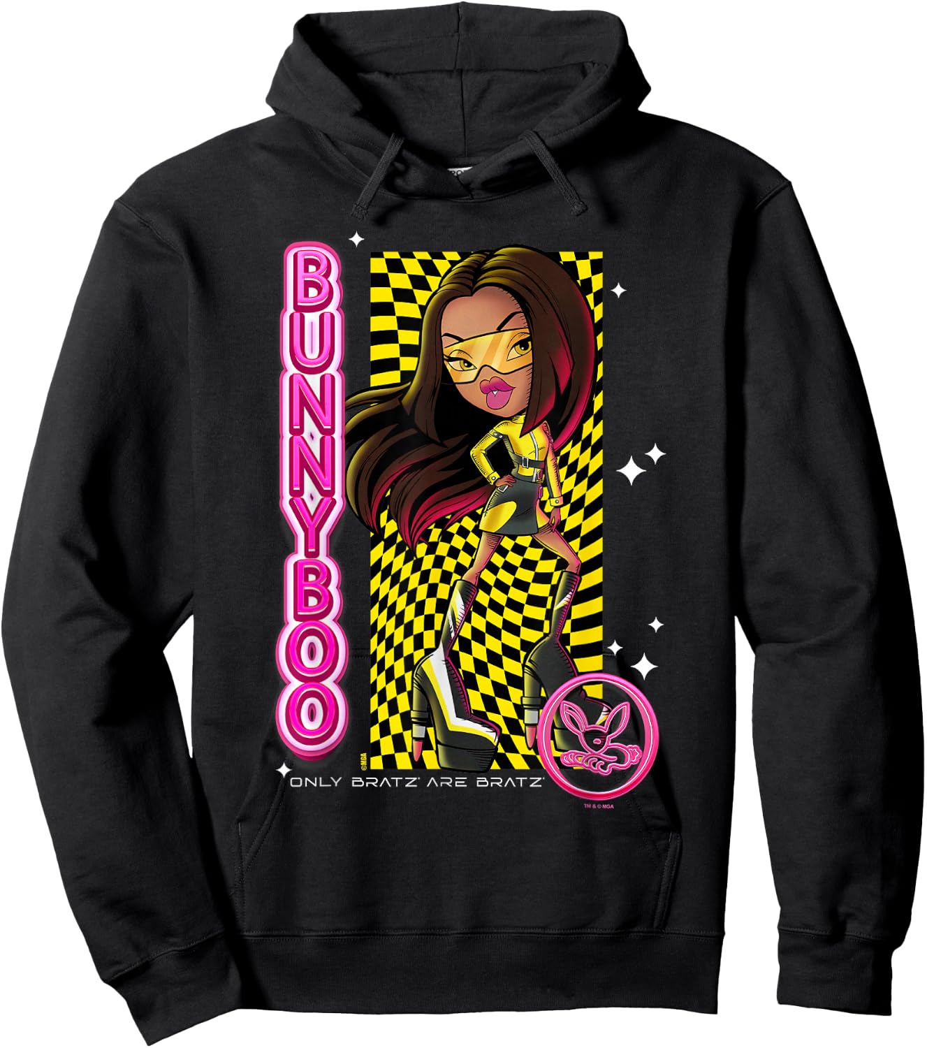Bratz Bunny Boo Only Bratz are Bratz Sasha Vintage Poster Hoodie - Hoodie | Black