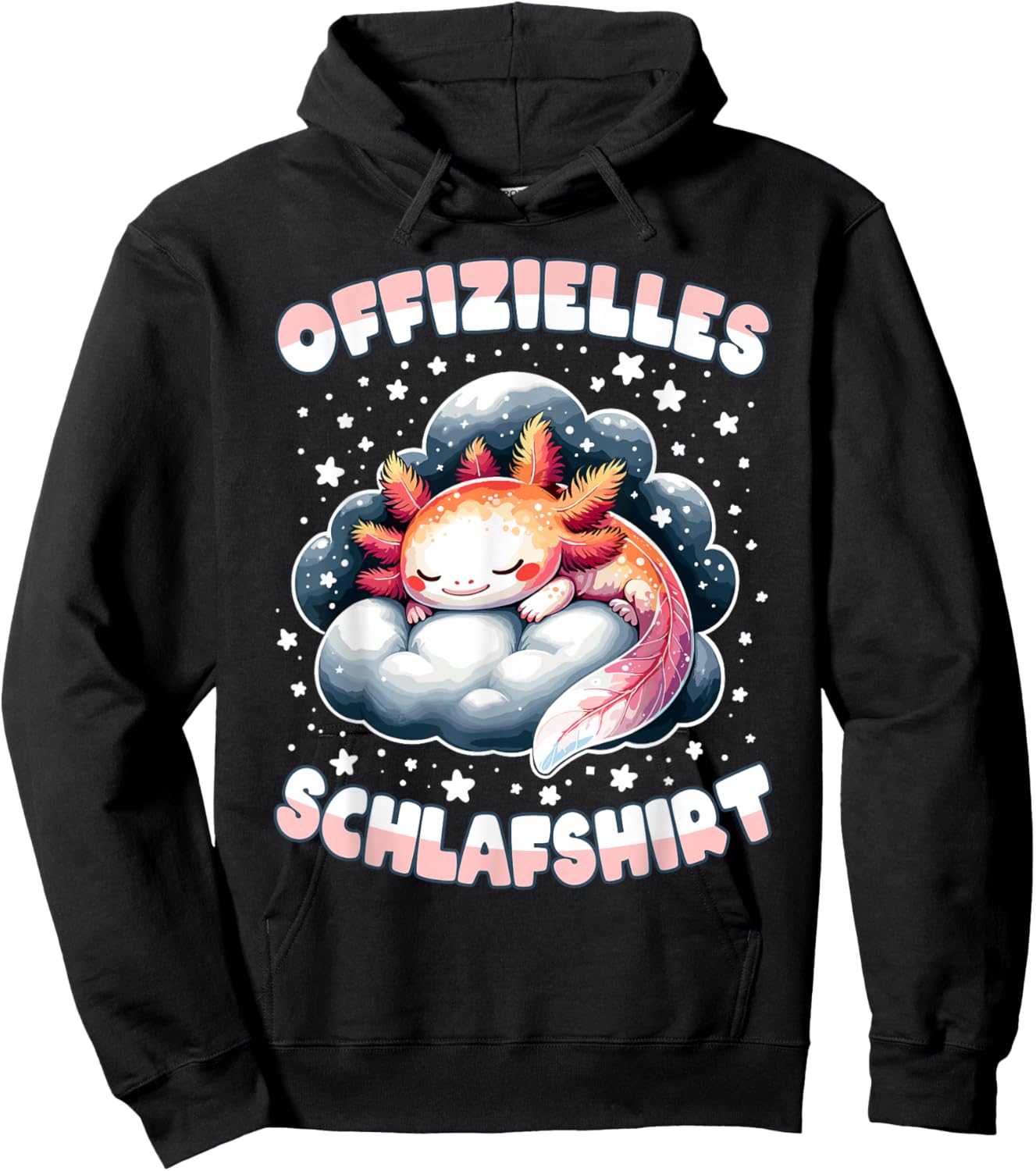Official Axolotl Sleep Shirt Pyjamas Sleep , black Hoodie - Hoodie | Black