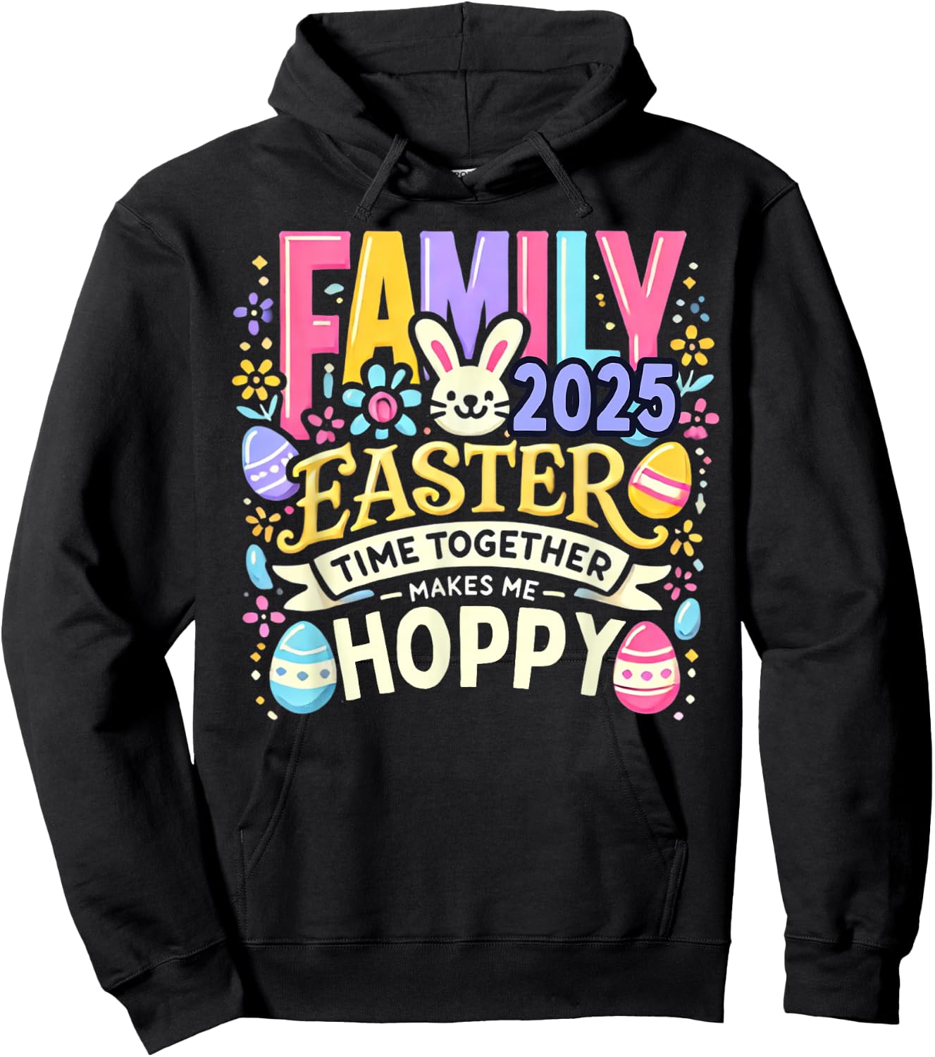 Family Easter 2025 Easter Crew Matching Group Hoodie - Hoodie | Black