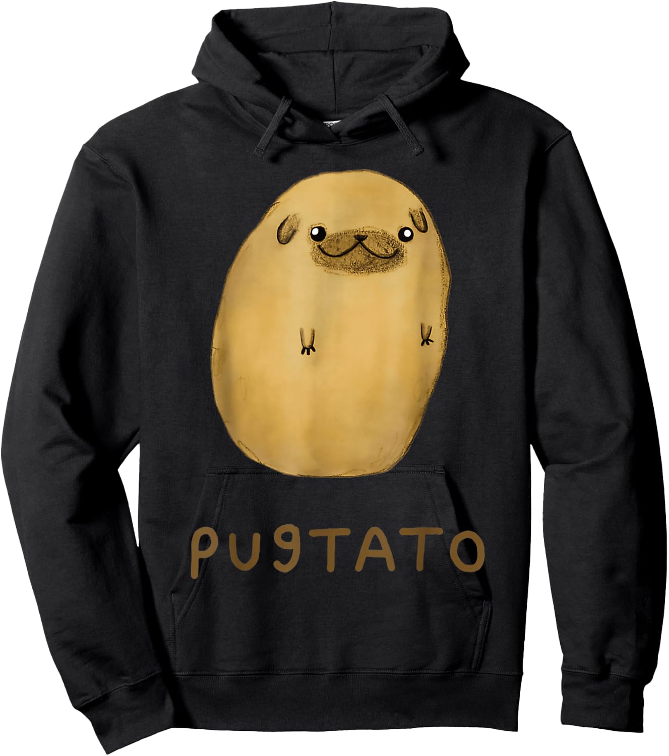 Pugtato Kartoffel-Hunde Hoodie - Hoodie | Black